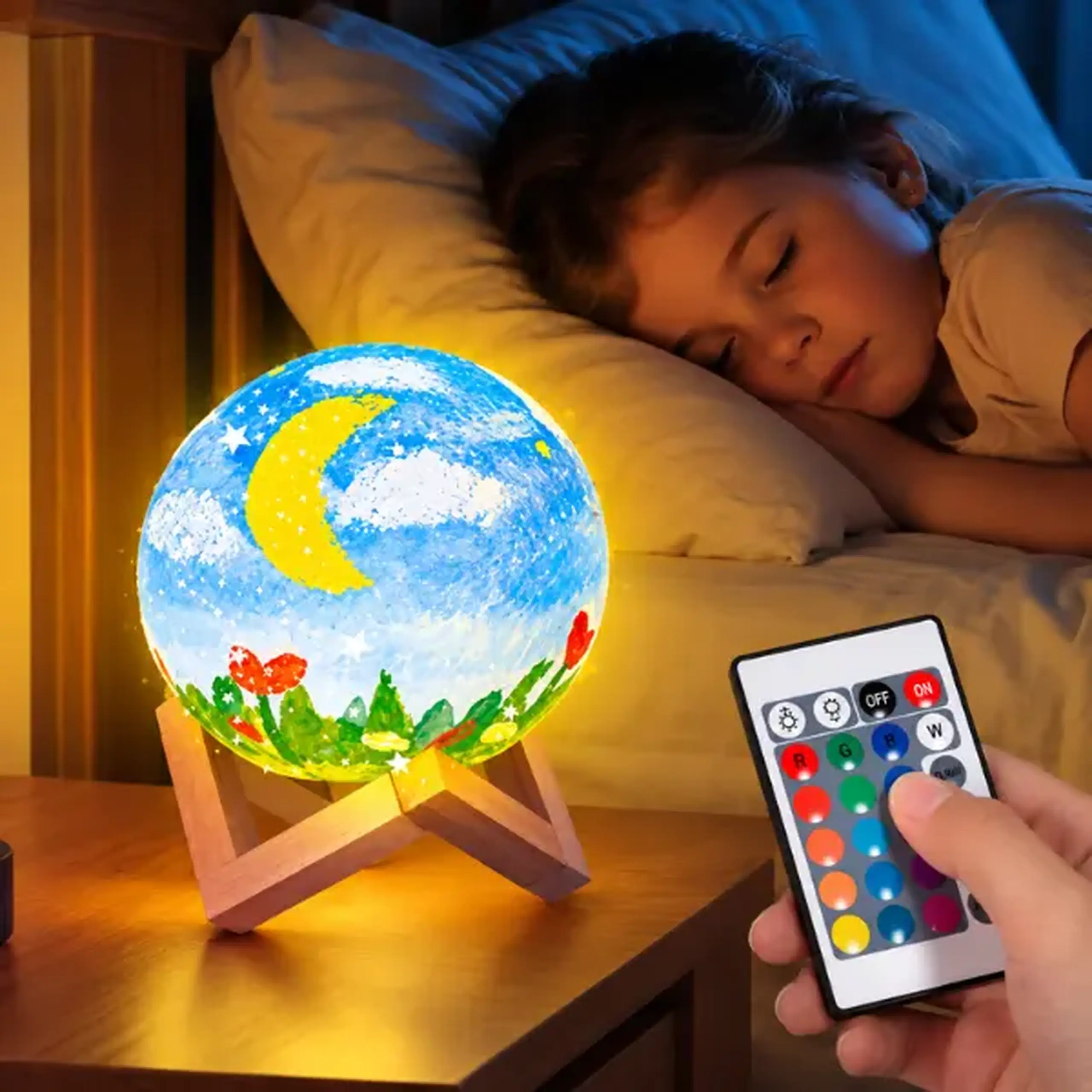 DIY Lampă „Lună” pentru pictat, cu telecomandă