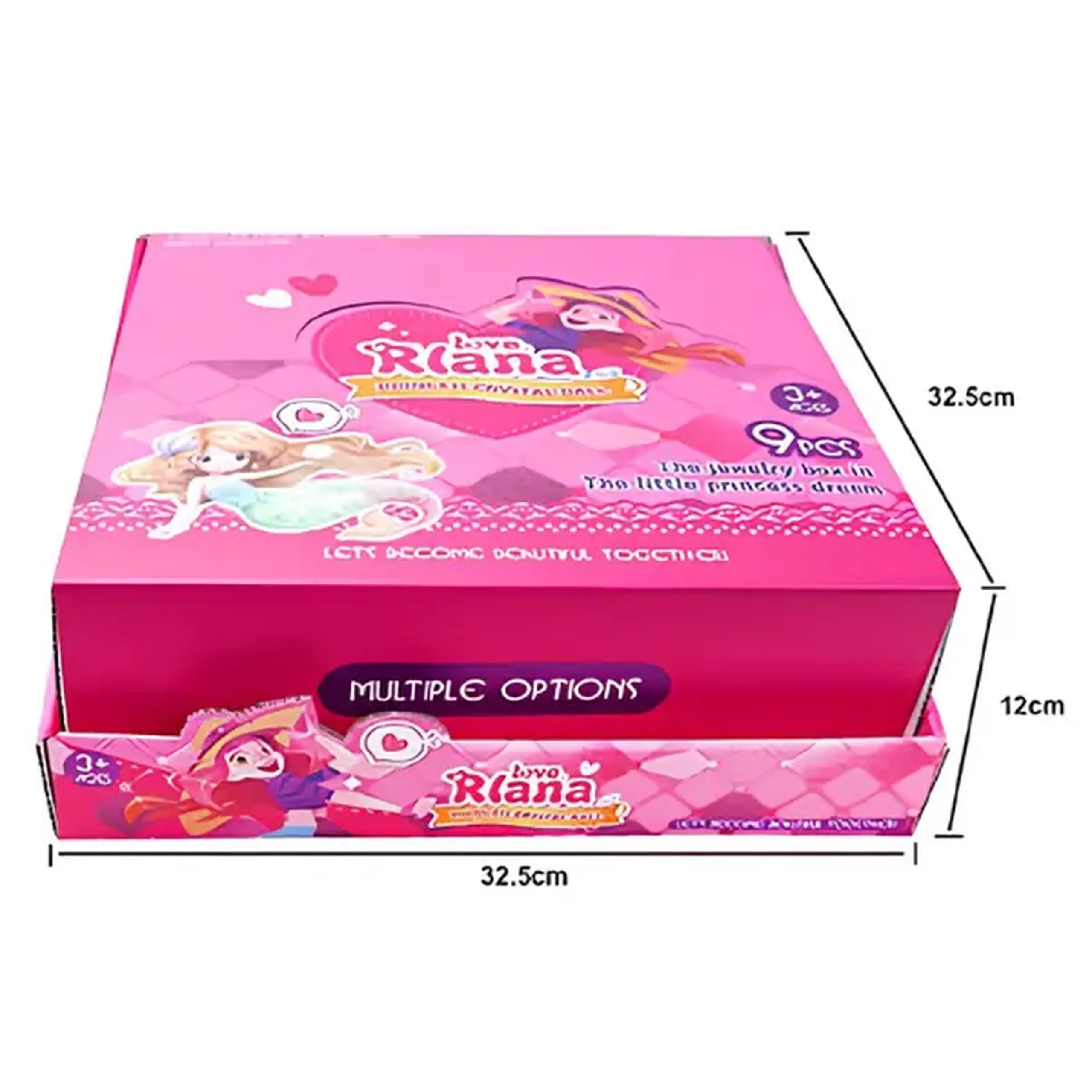 Set de joacă „Mica prințesă” cu bijuterii și păpușă în glob, 3 modele