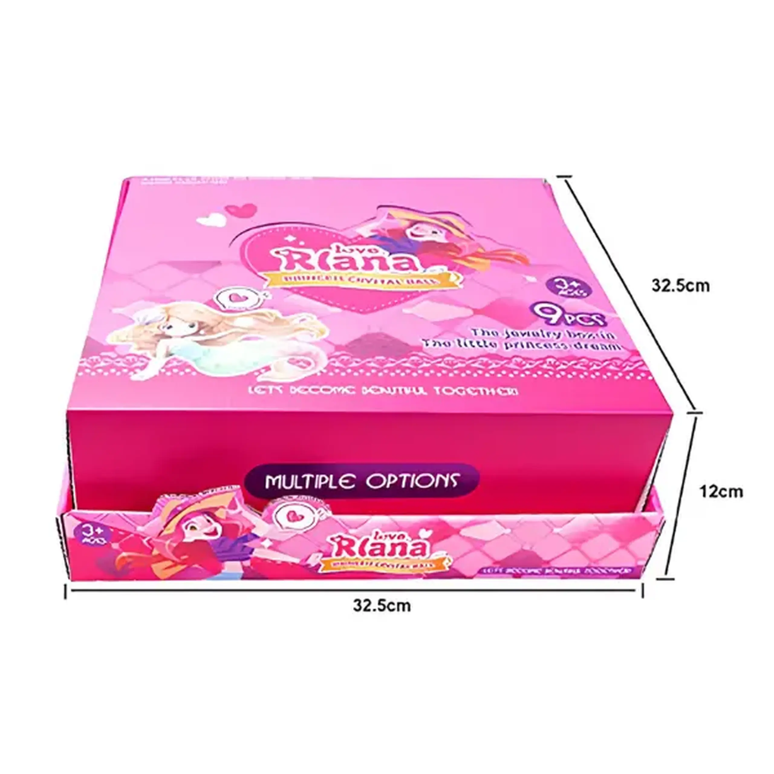 Set de joacă „Mica prințesă” cu bijuterii și păpușă în glob, 3 modele