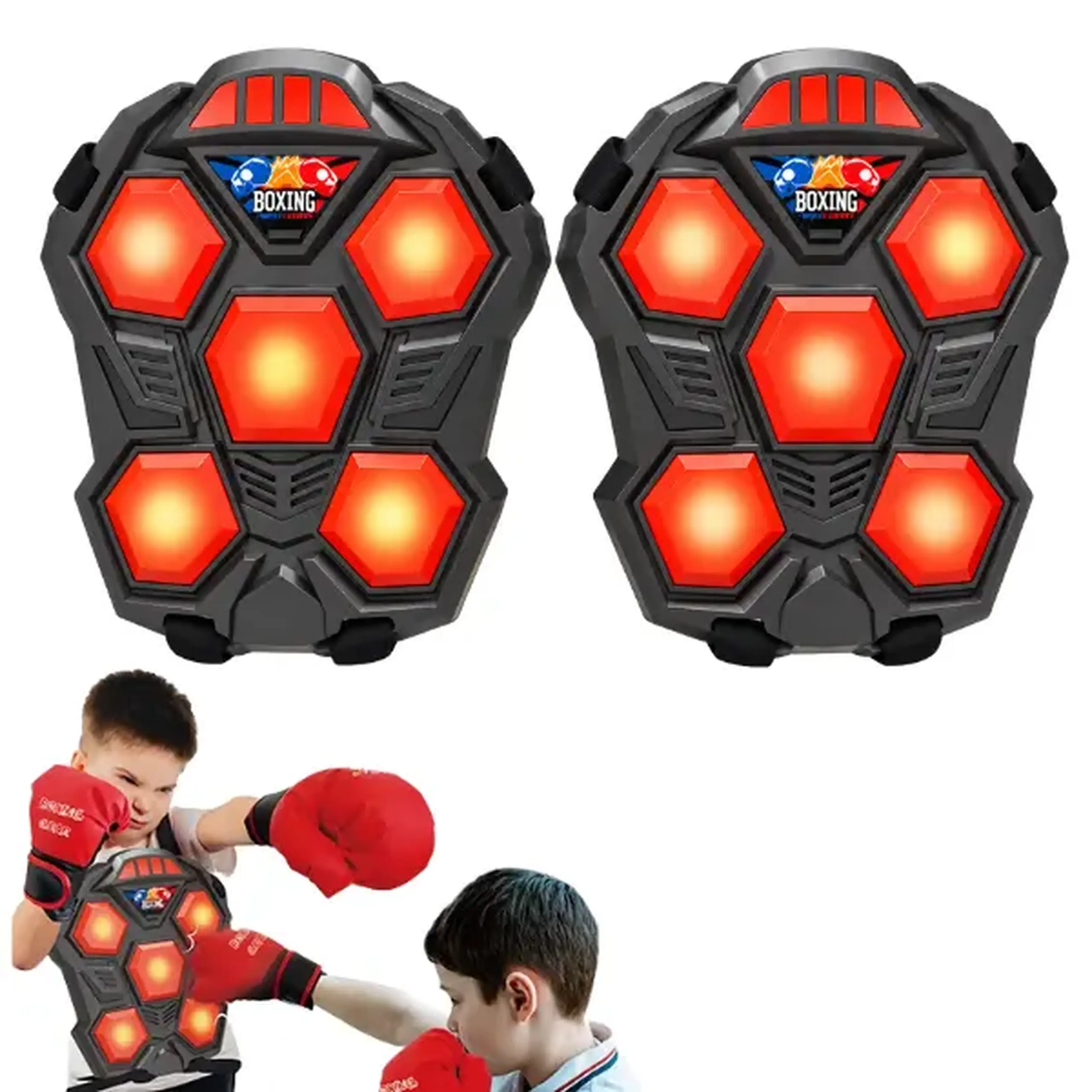 Set interactiv de box cu ținte electronice pentru 2 jucători