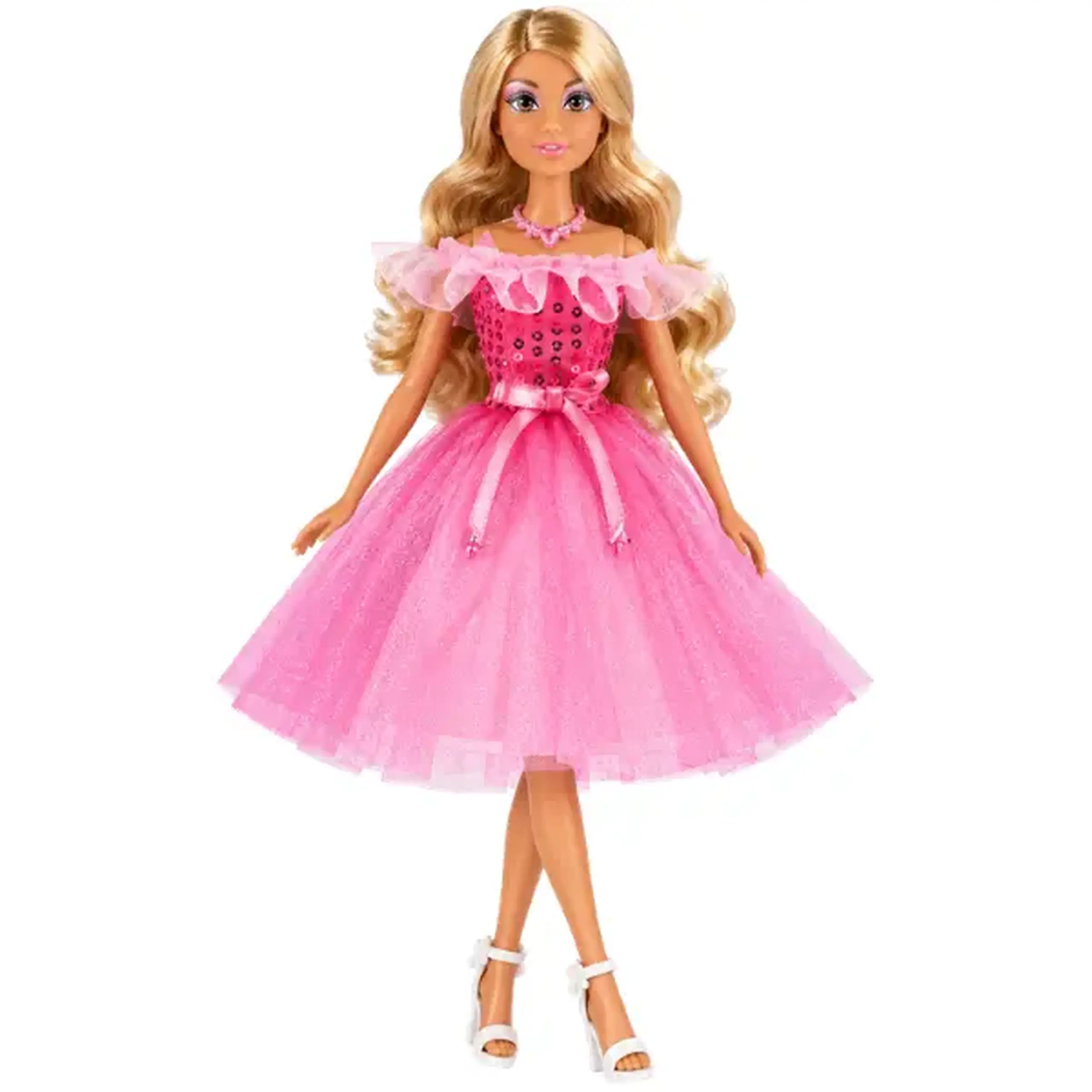 Păpușă „Colecția Clasică” în rochie elegantă roz cu accesorii, 29 cm