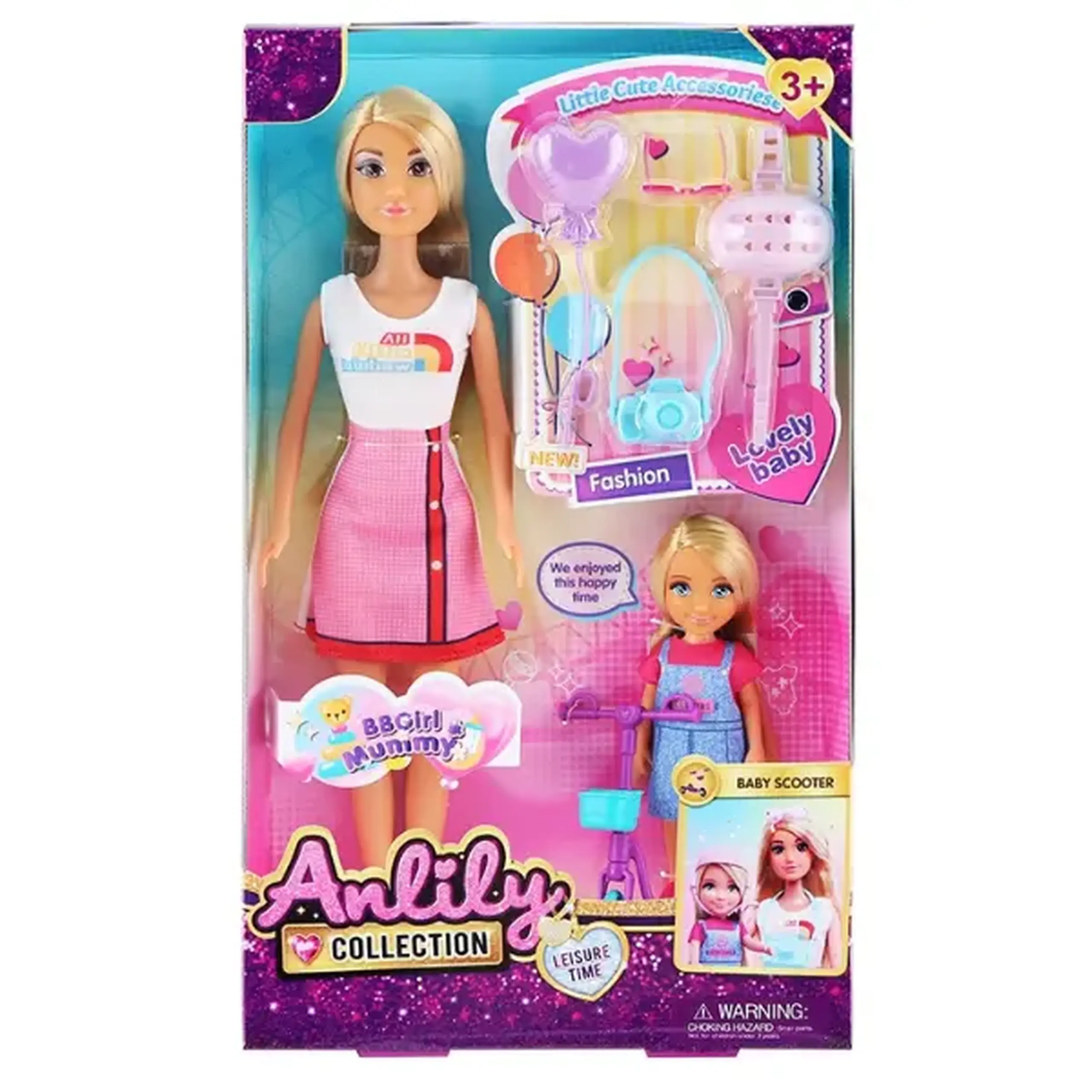 Set de joacă „Păpușa mămică și fetița” cu accesorii