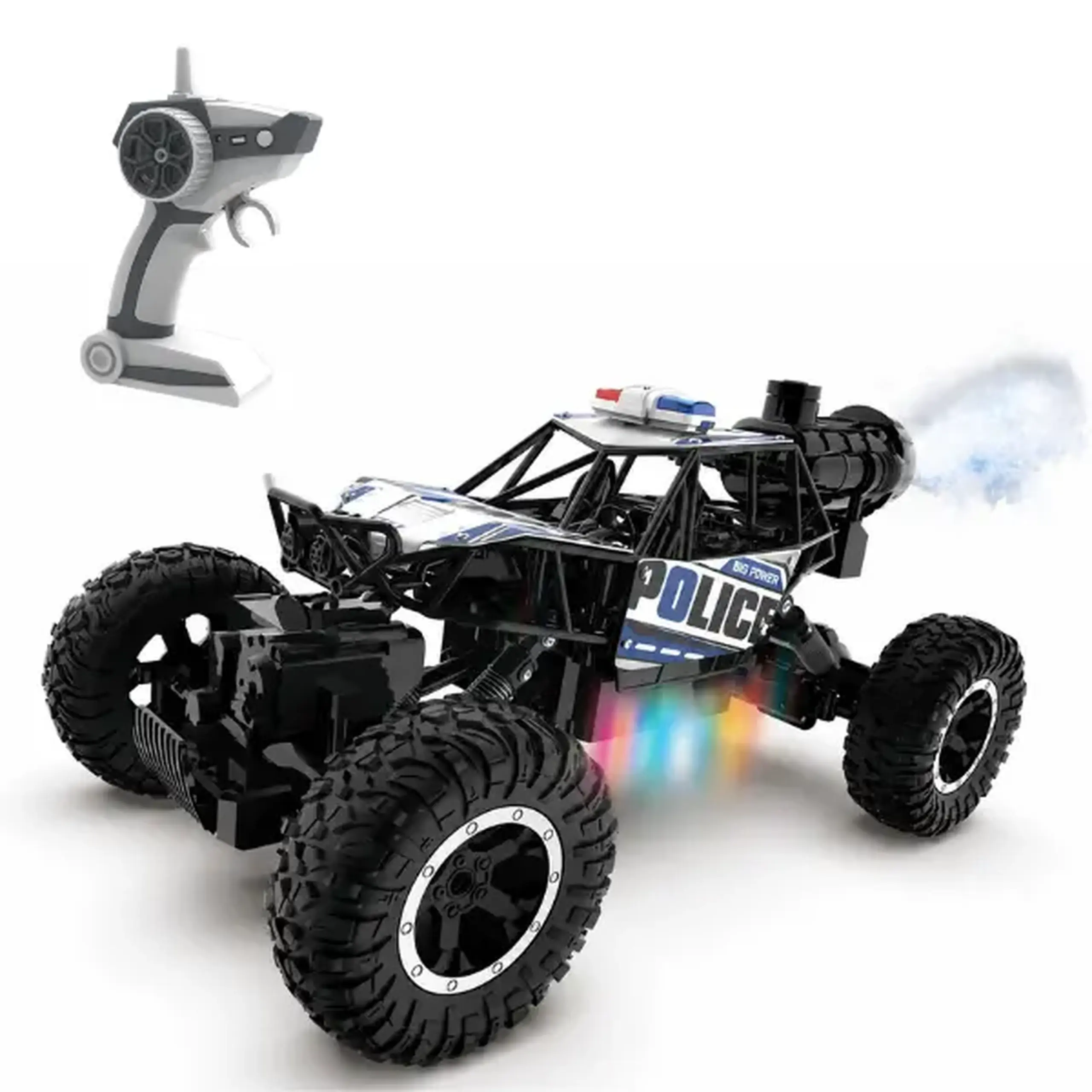 1:14 Mașină cu telecomandă: cu acumulator, efect de fum și lumini, 2 culori
