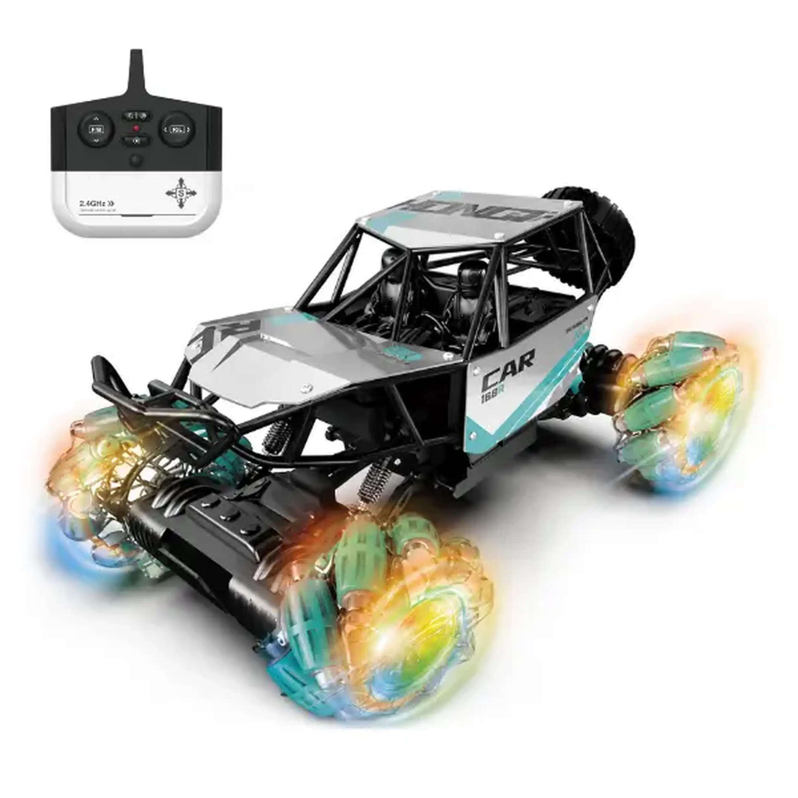 1:16 Mașină cu telecomandă: cu lumini, acumulator și încărcare USB, 3 culori