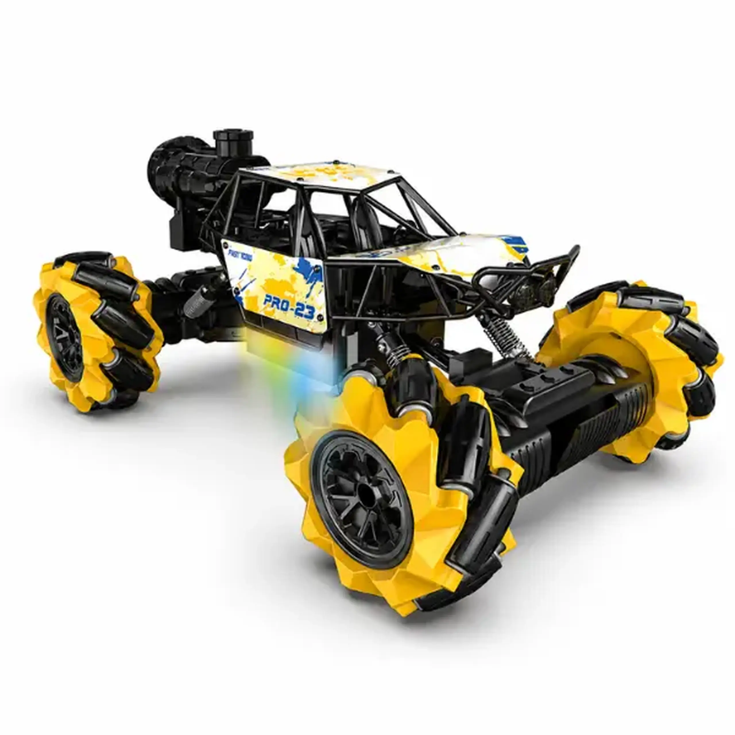 1:14 Mașină cu telecomandă: cu acumulator, efect de abur și lumină, 3 culori