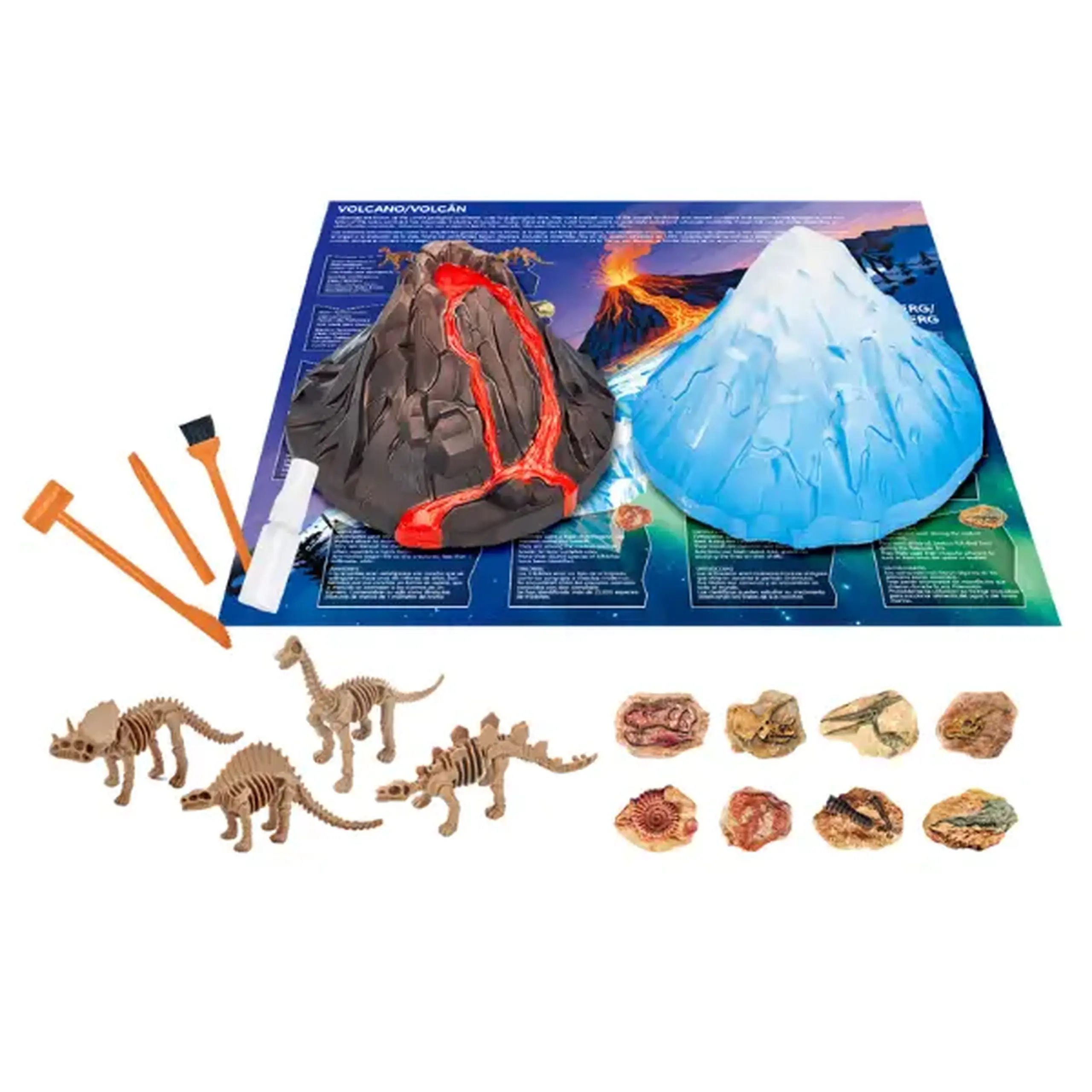 Set STEM pentru excavare „Vulcan și aisberg”, 12 descoperiri