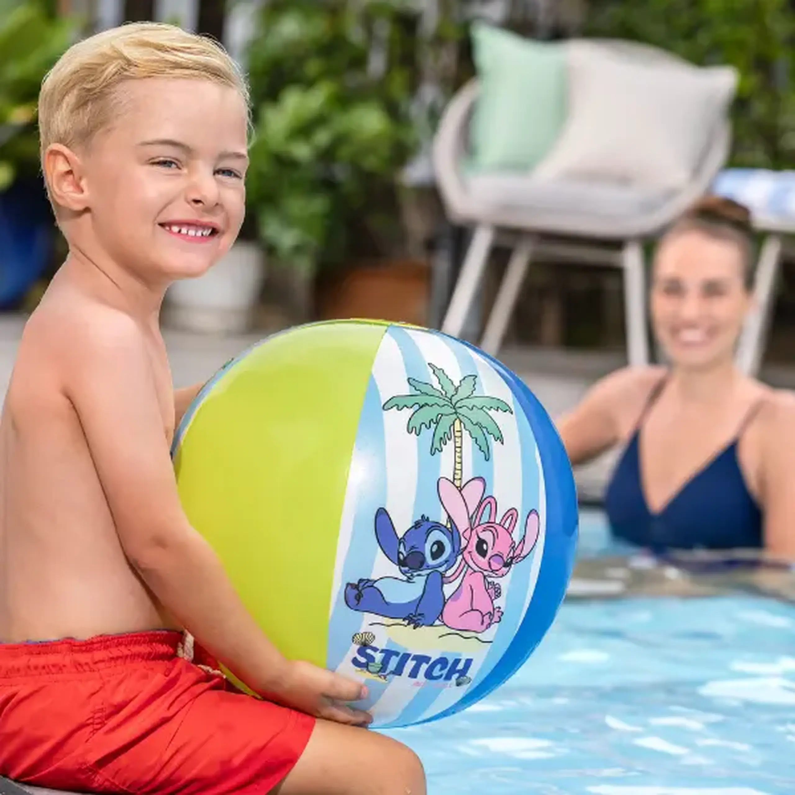 Bestway Minge gonflabilă pentru plajă “Lilo & Stitch”, D 34 cm