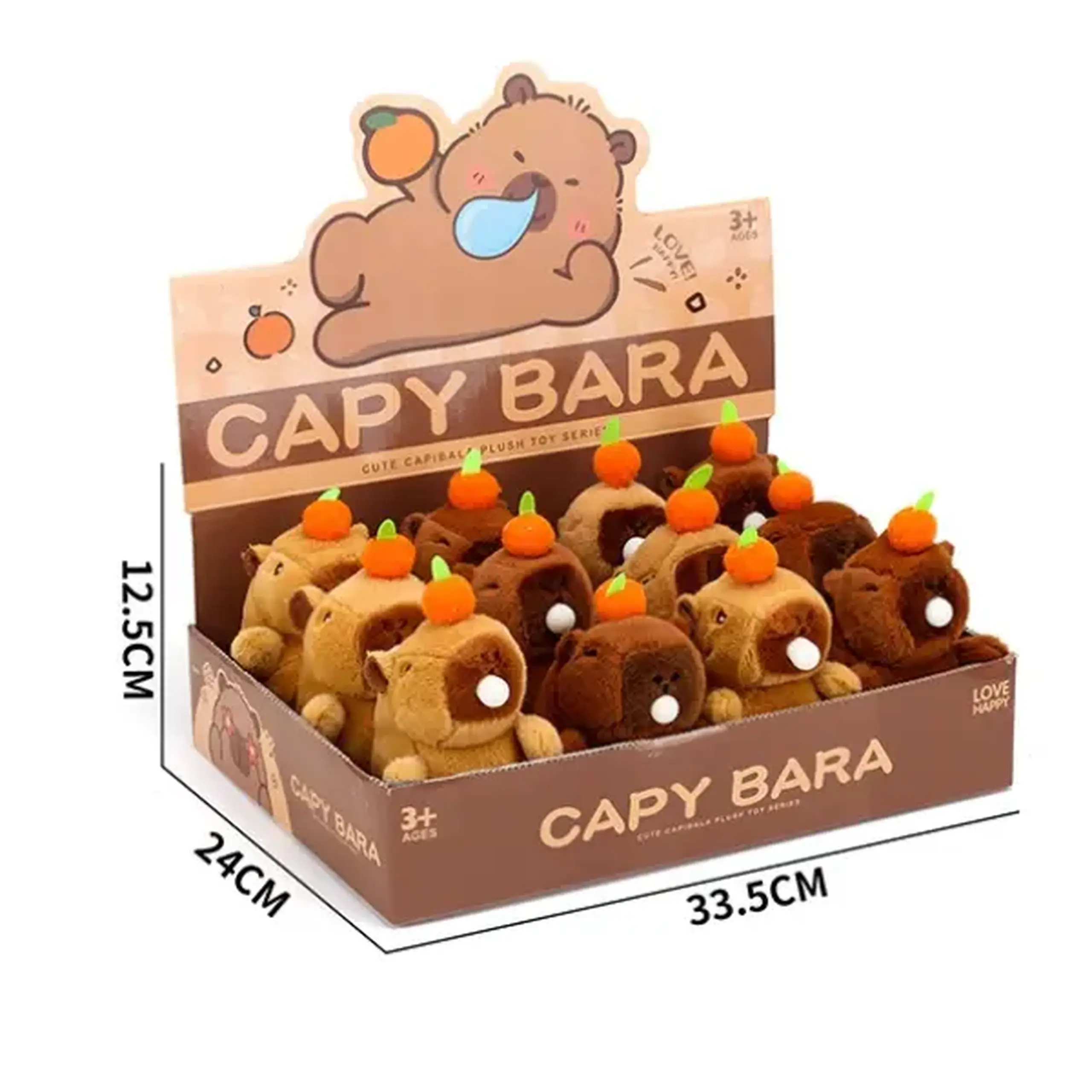 Breloc moale „Capibara”, cu gumă de mestecat, 2 modele