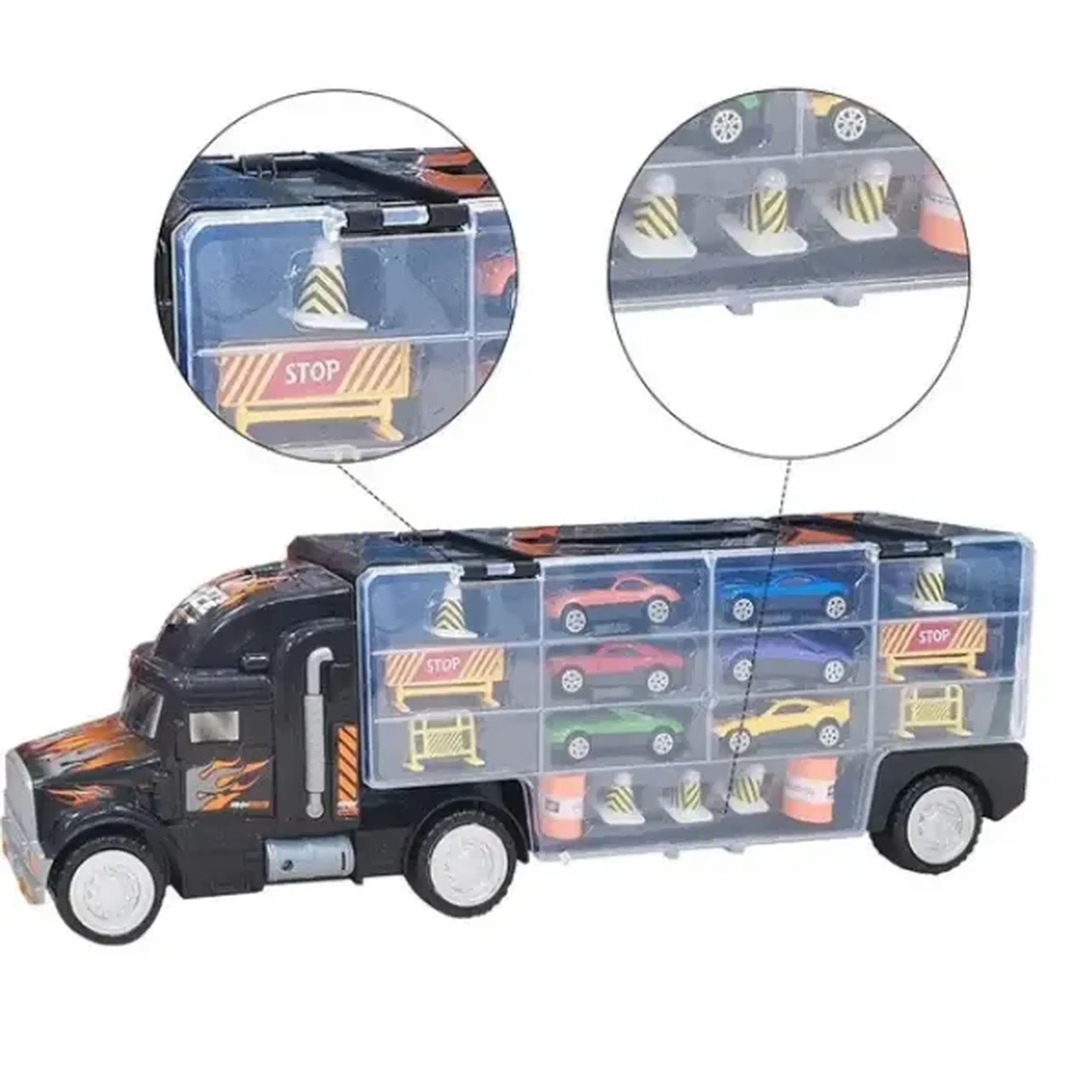Camion metalic cu container