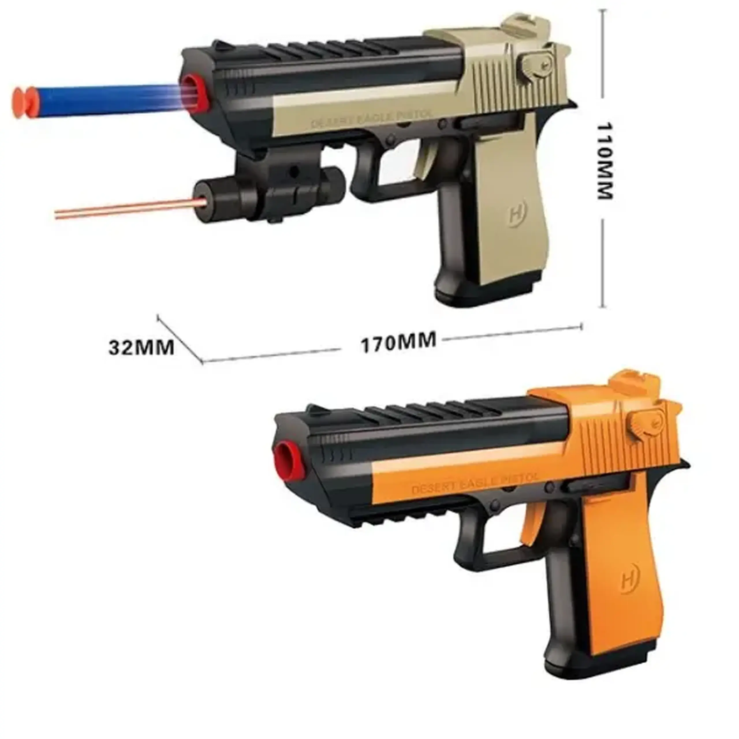 Pistol cu 10 gloanţe moi și țintă