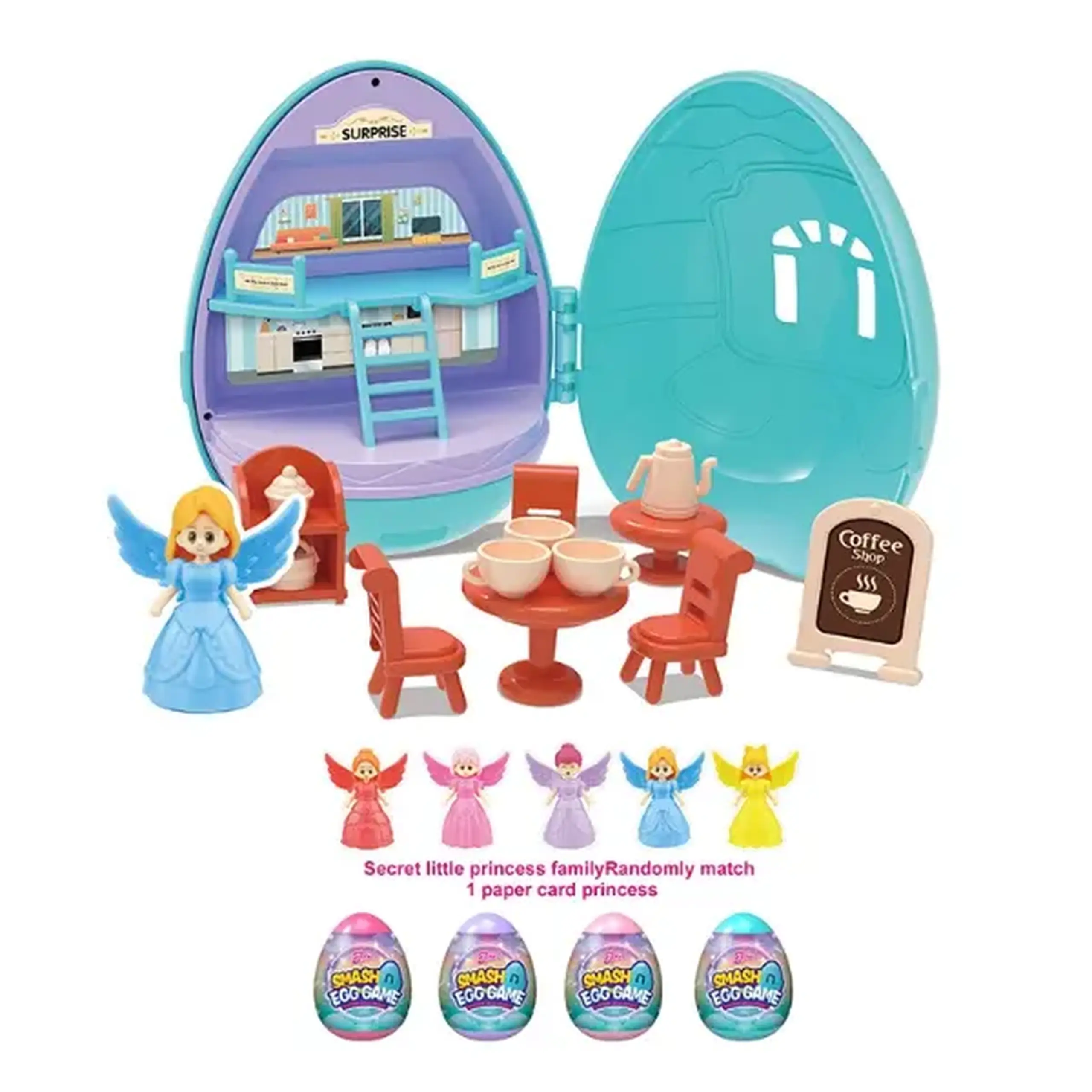 Ou surpriză „Căsuța de păpuși” cu figurină și accesorii
