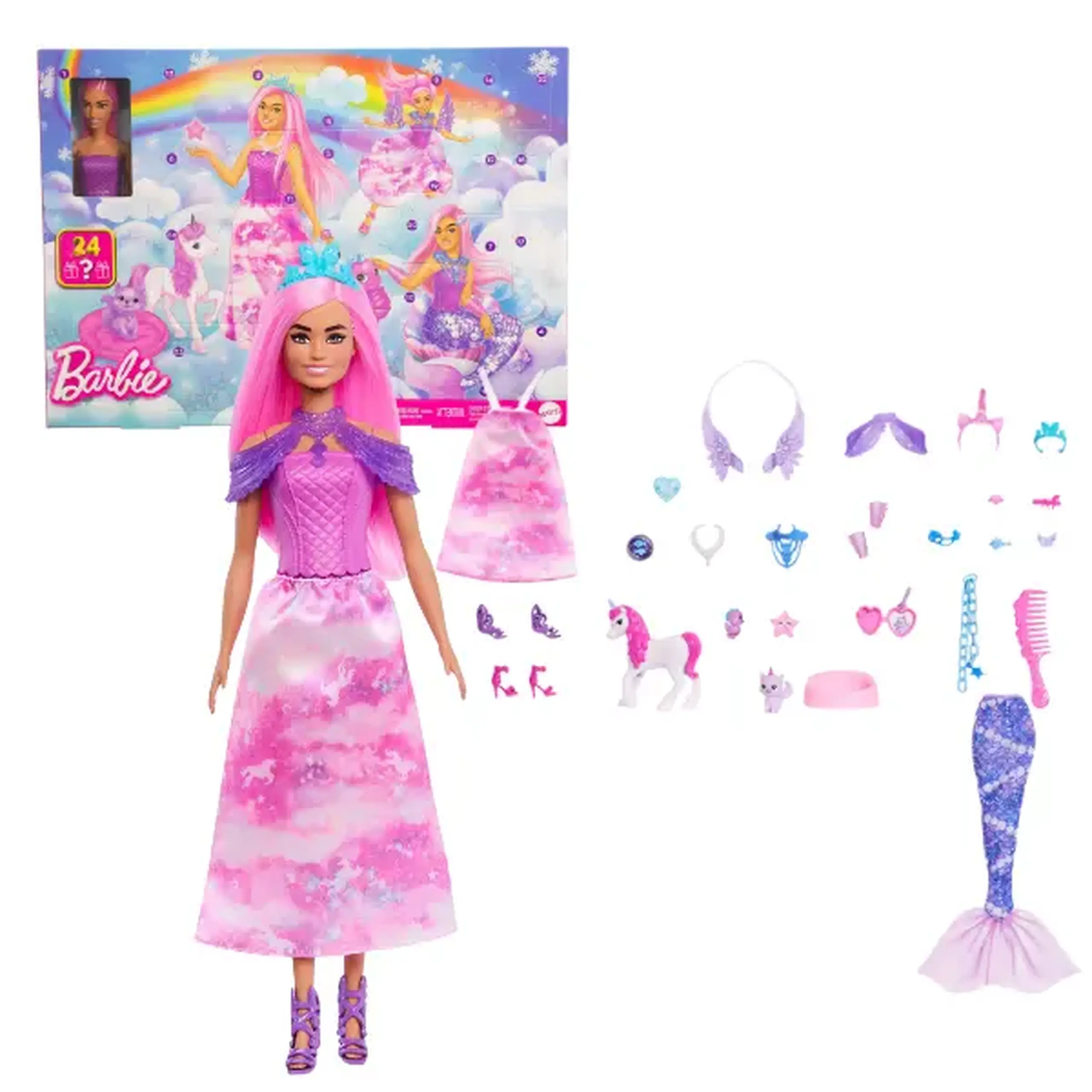 Calendarul Advent Barbie "Lumea magică"