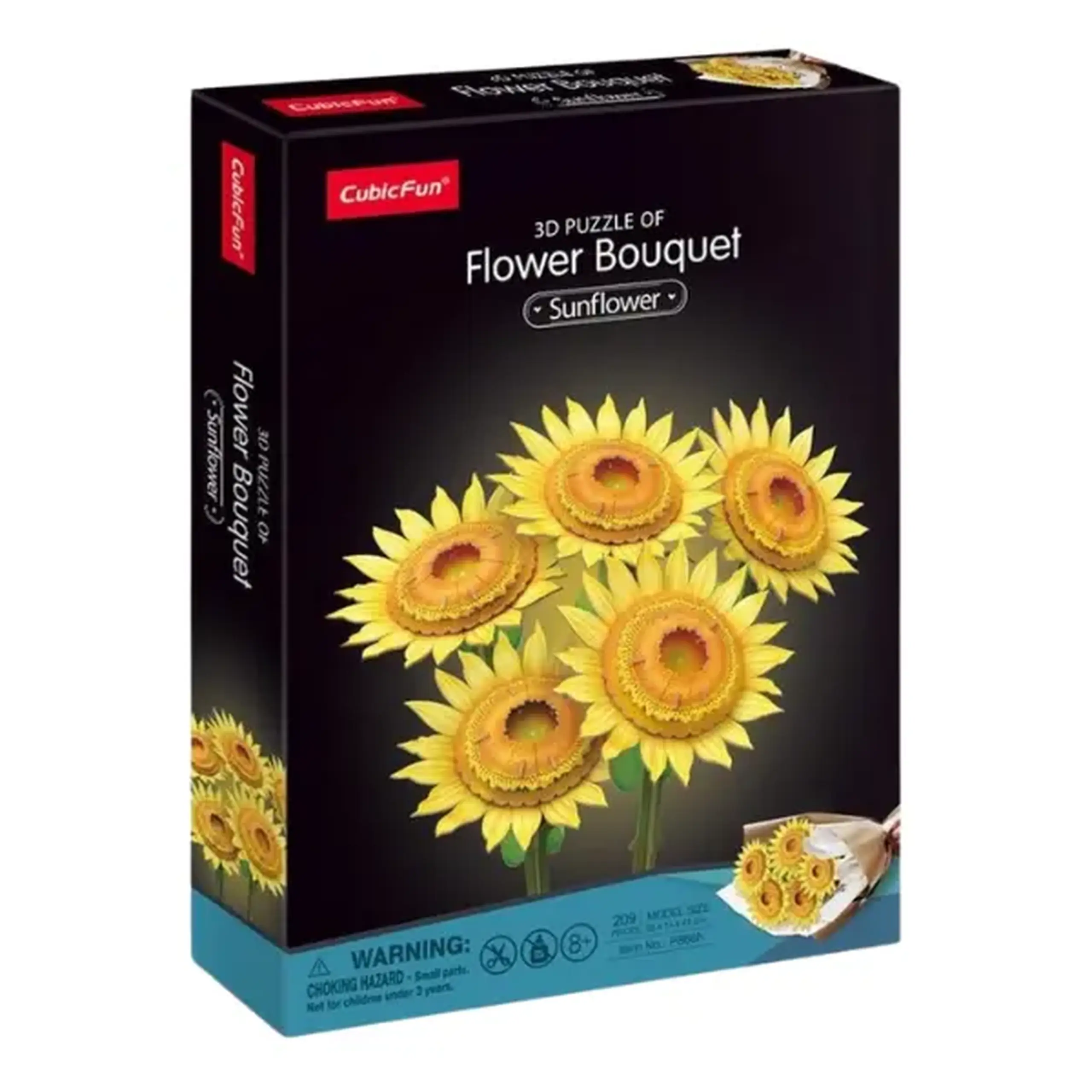 3D puzzle "Buchet de flori – Floarea-soarelui", 180 elem.