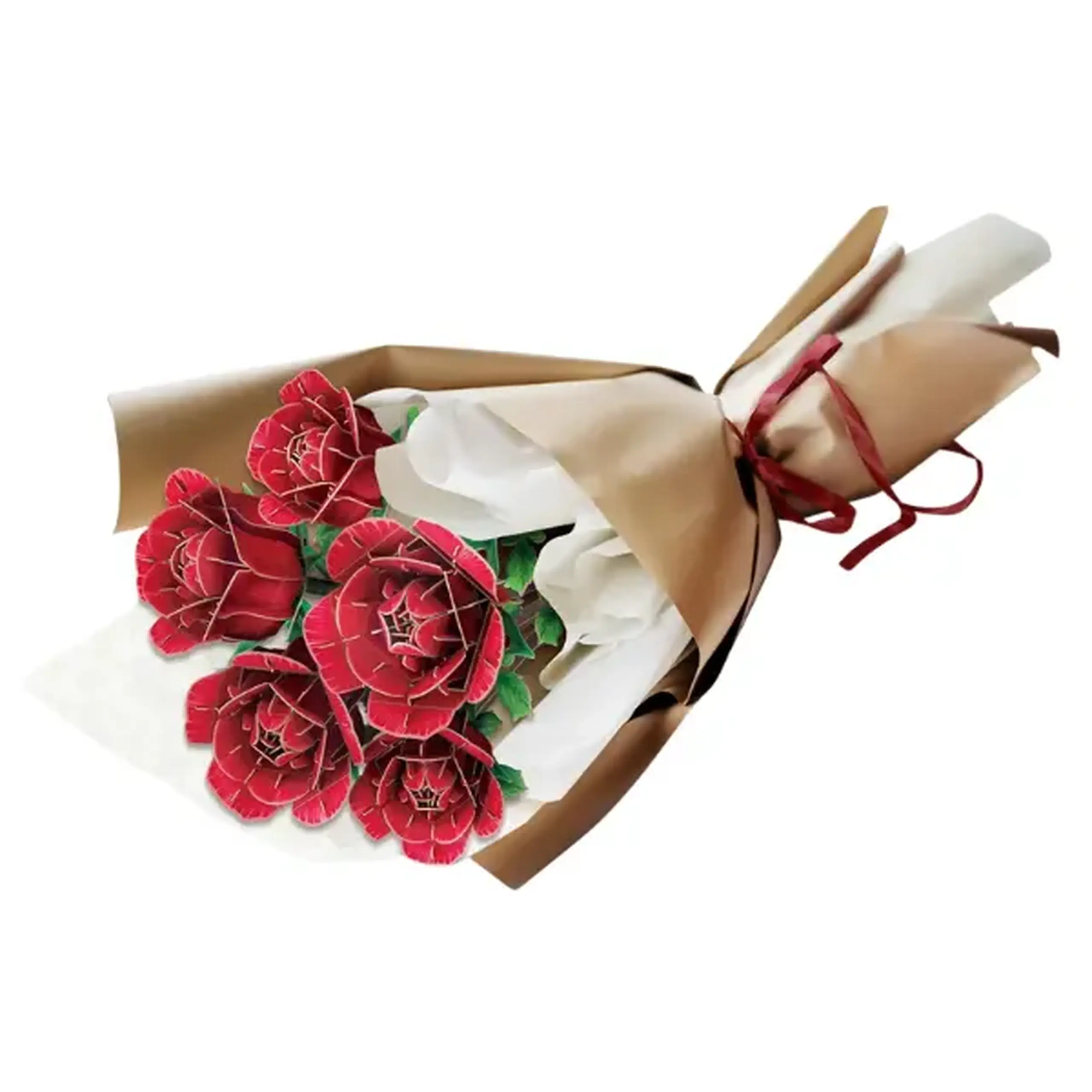 3D puzzle "Buchet de flori – Trandafiri roșii", 312 elem.