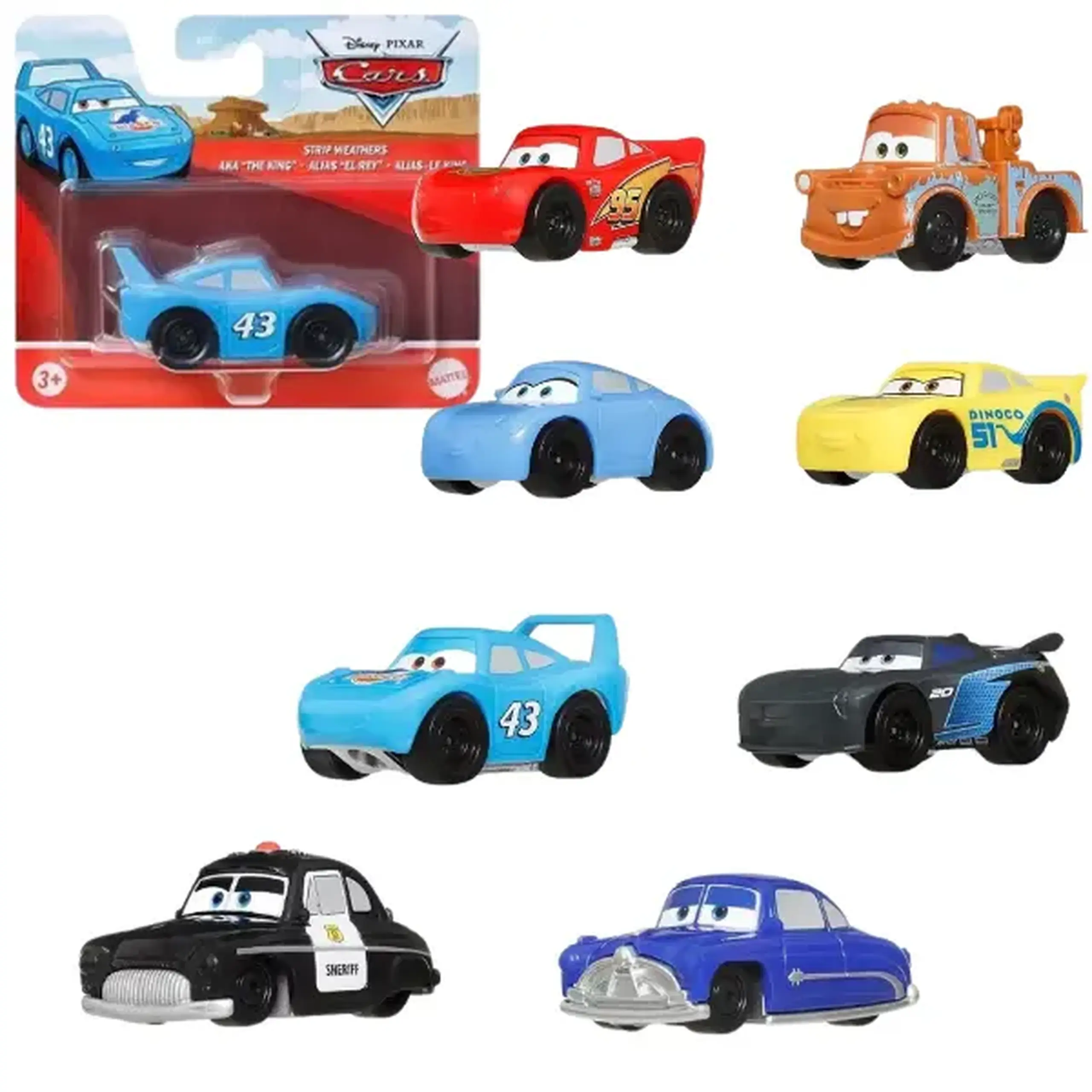 Set mașinuțe din desenul animat "Cars" Value Die Cast 1:55 (ass.)