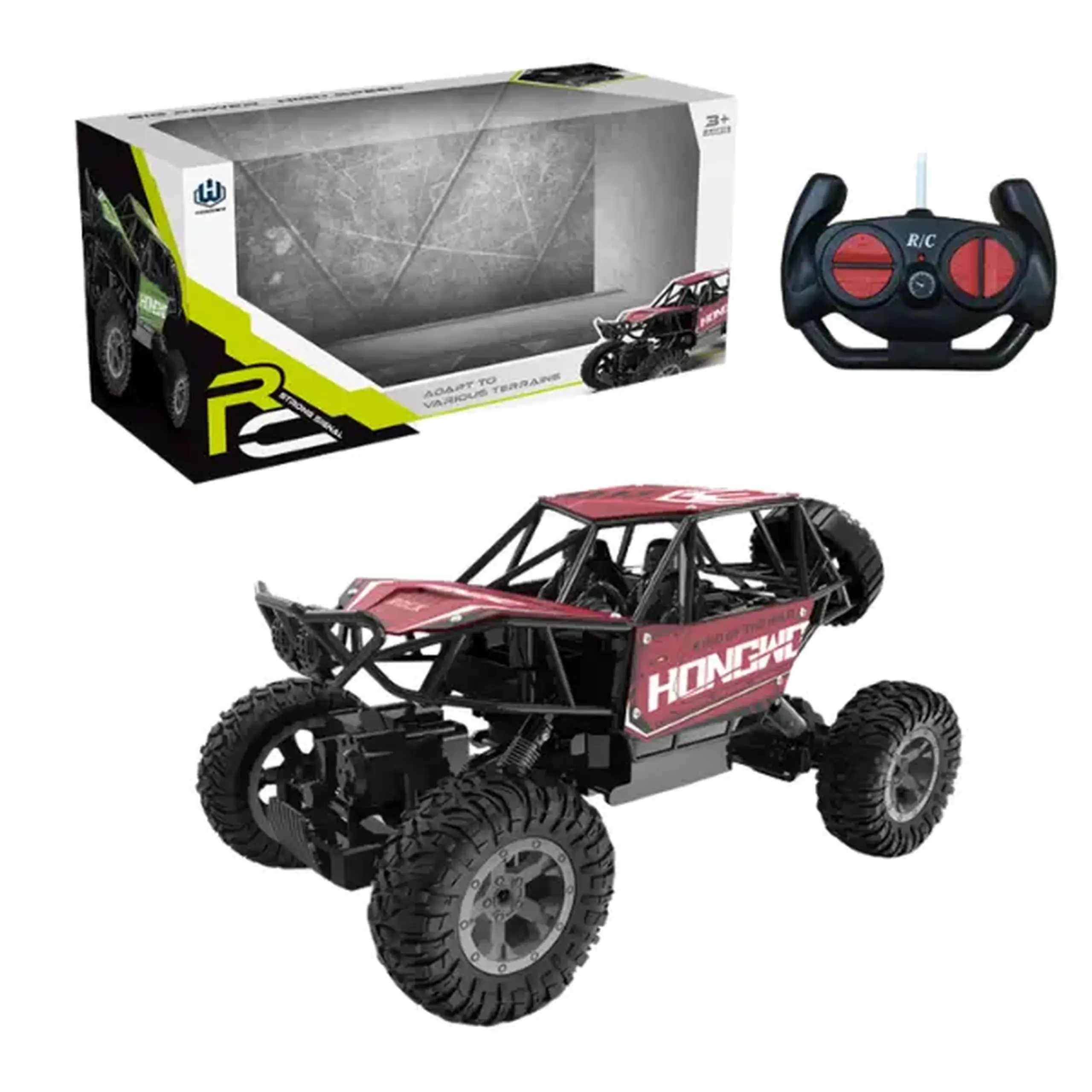 1:18 Mașină Radio-Control: cu funcție de escaladare, lumină și USB, (3 culori)