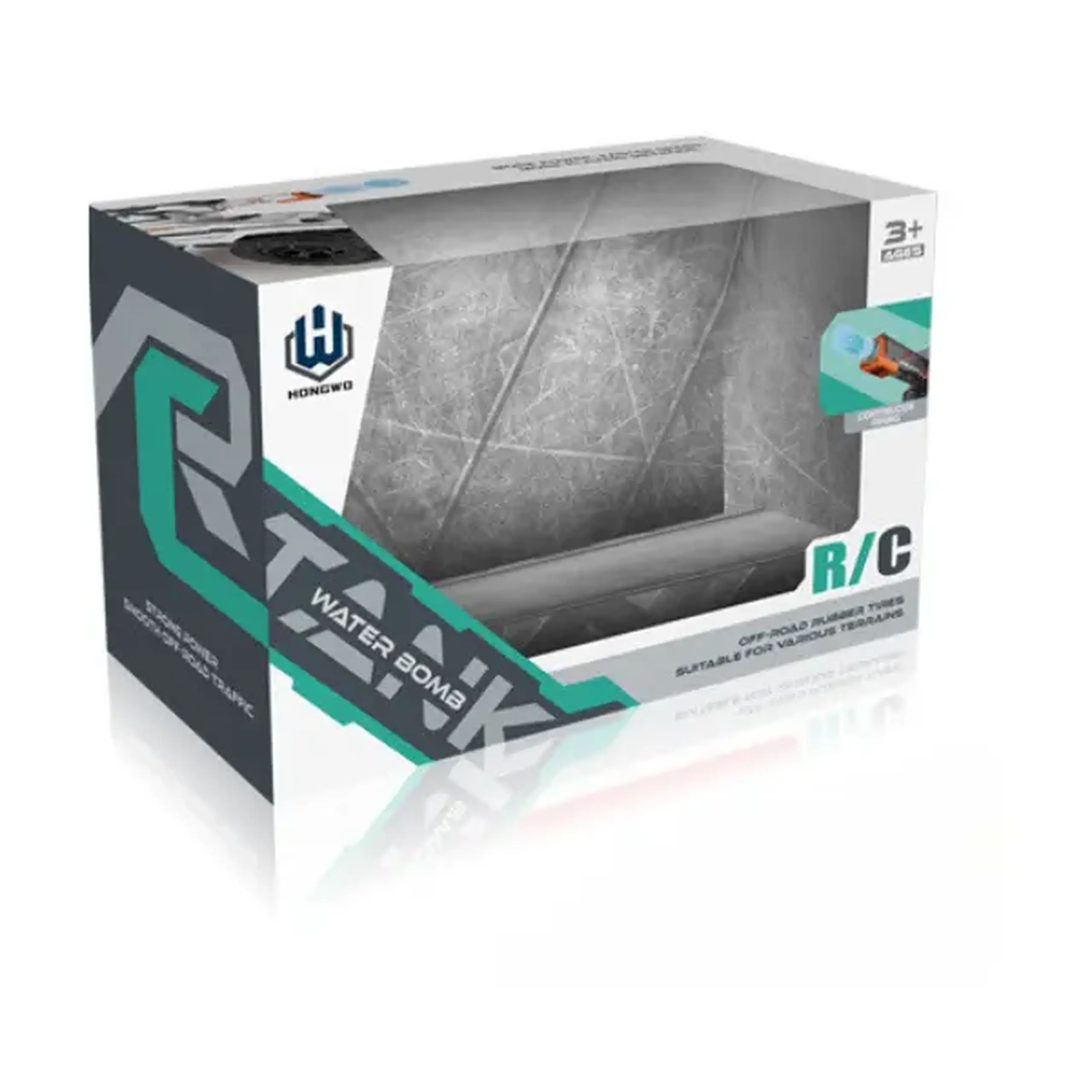 1:18 Mașină Radio-Control: cu bombe de apă (500 bucăți), acumulator și încărcare USB, 2 culori