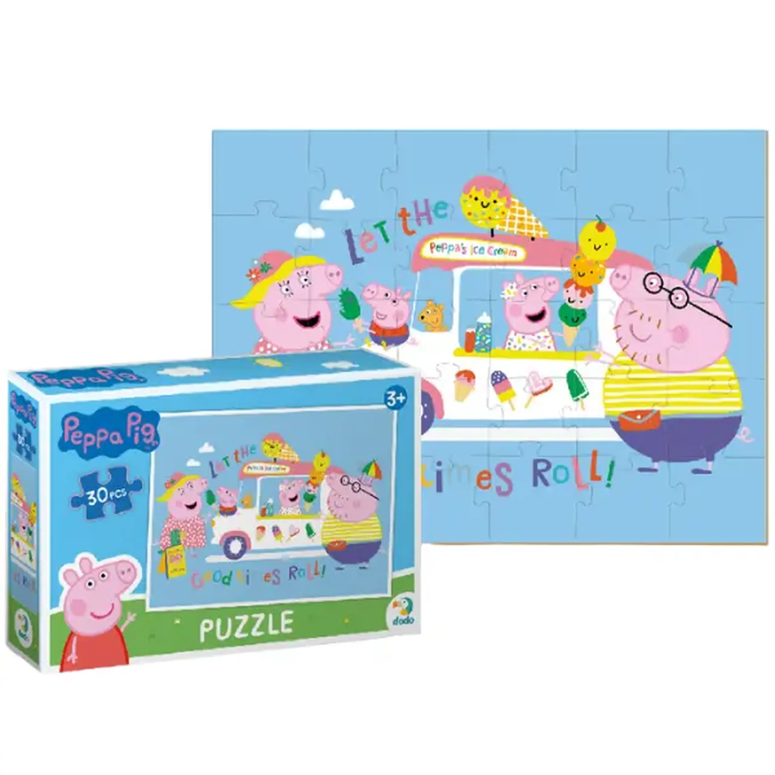 Puzzle "Înghețată de la Purcelușa Peppa", seria Peppa Pig, 30 elem.