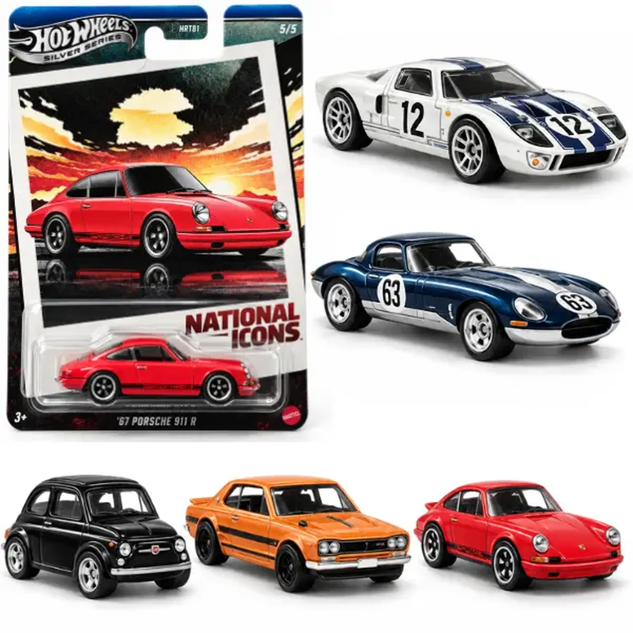 Set Hot Wheels Silver Series 2025 «National Icons» 1:64, în as.