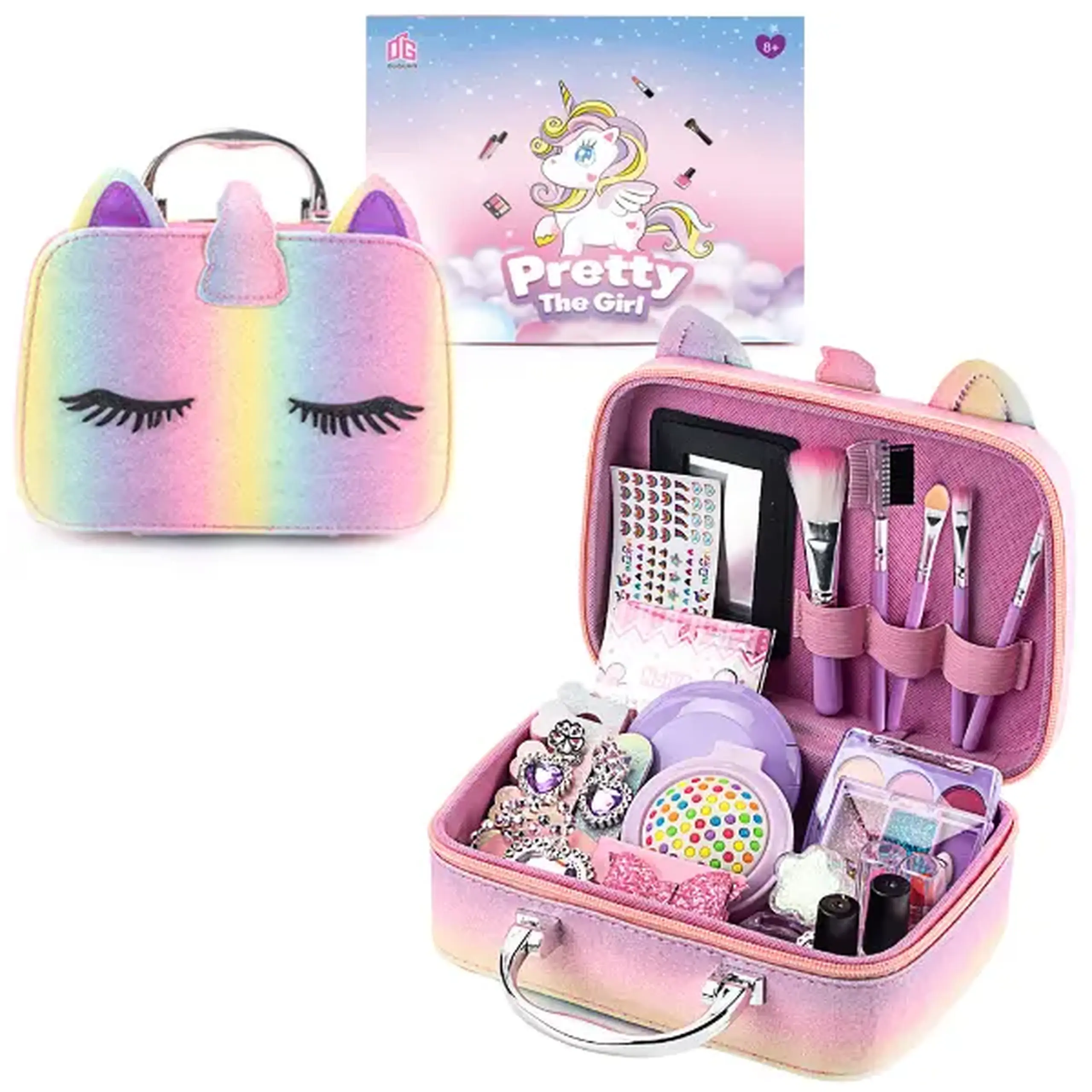 Geantă "Unicorn" cu produse cosmetice și accesorii