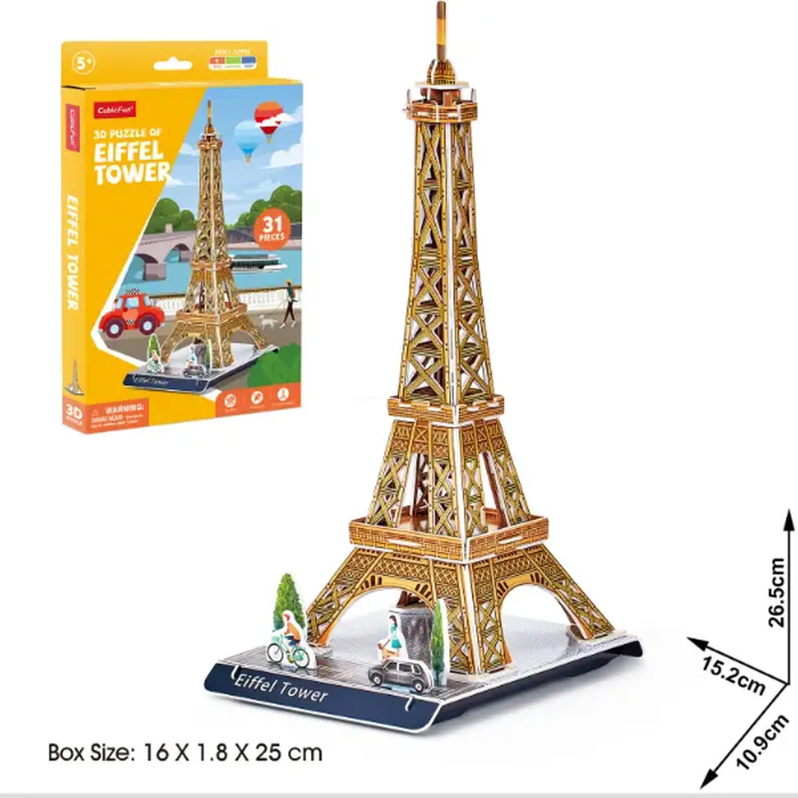 3D puzzle “Turnul Eiffel”, 31 elemente