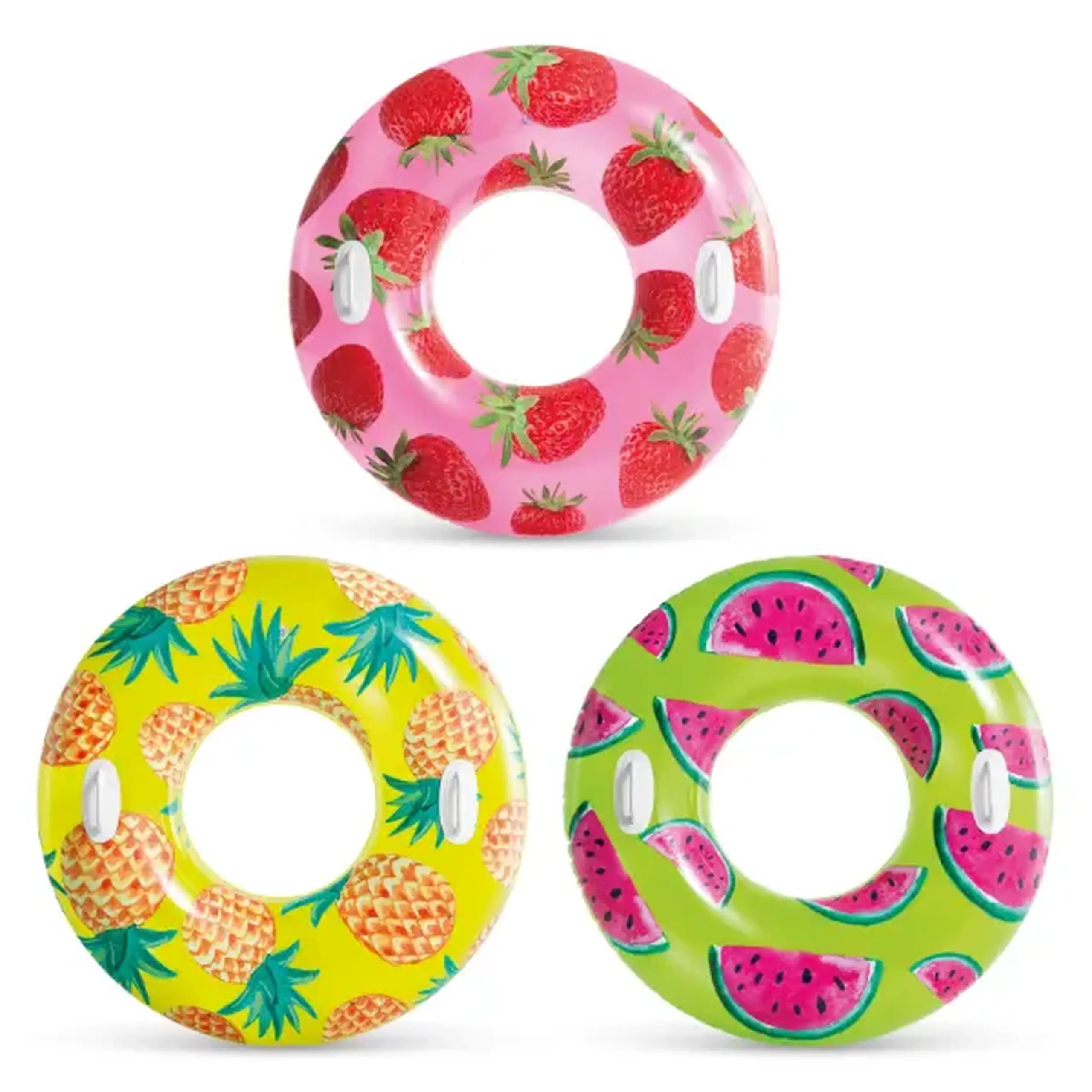 INTEX Cerc gonflabil "Fructe tropicale" D 107 cm cu mânere, până la 80 kg, 9+, 3 culori