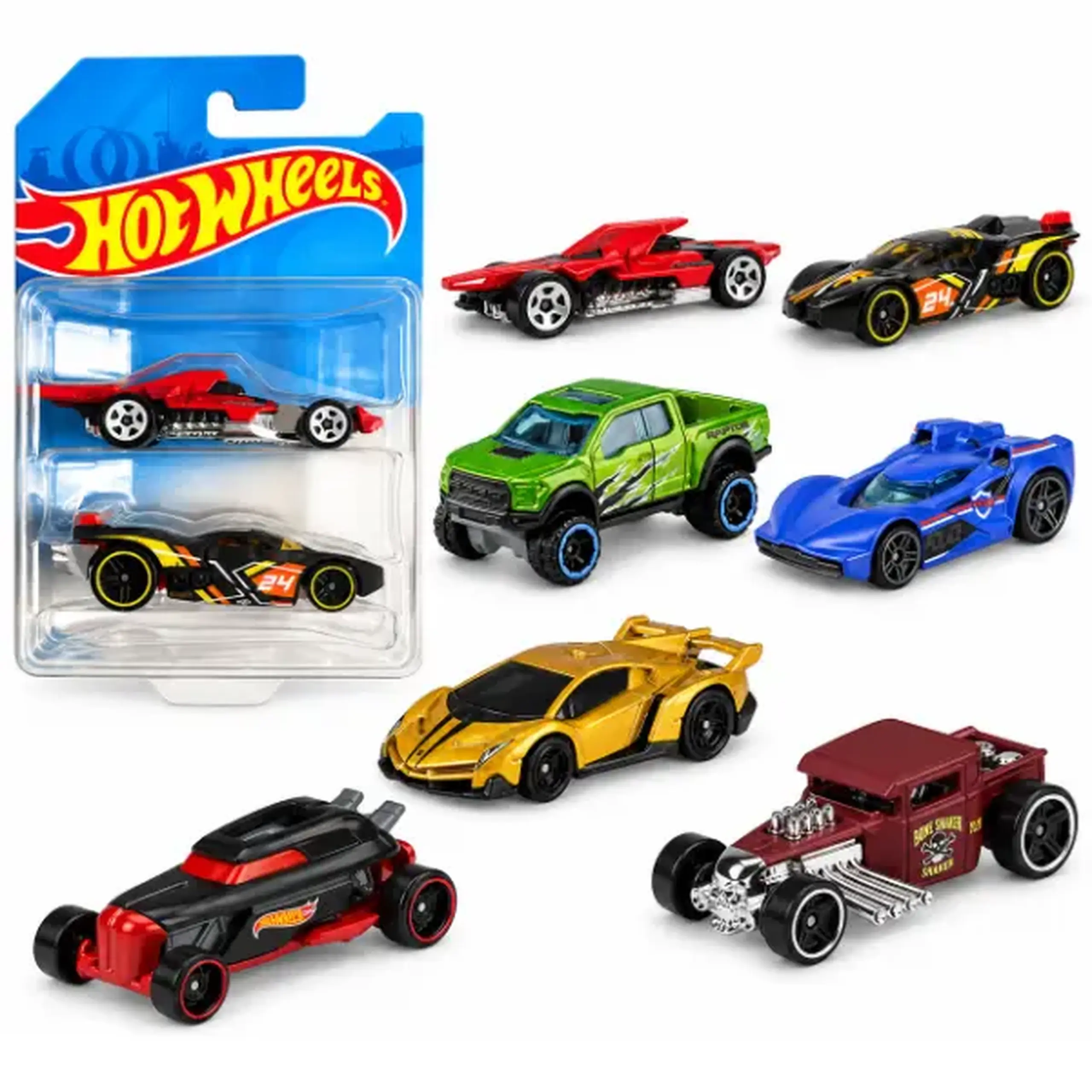 Hot Wheels Set 2 mașini de bază, în as.