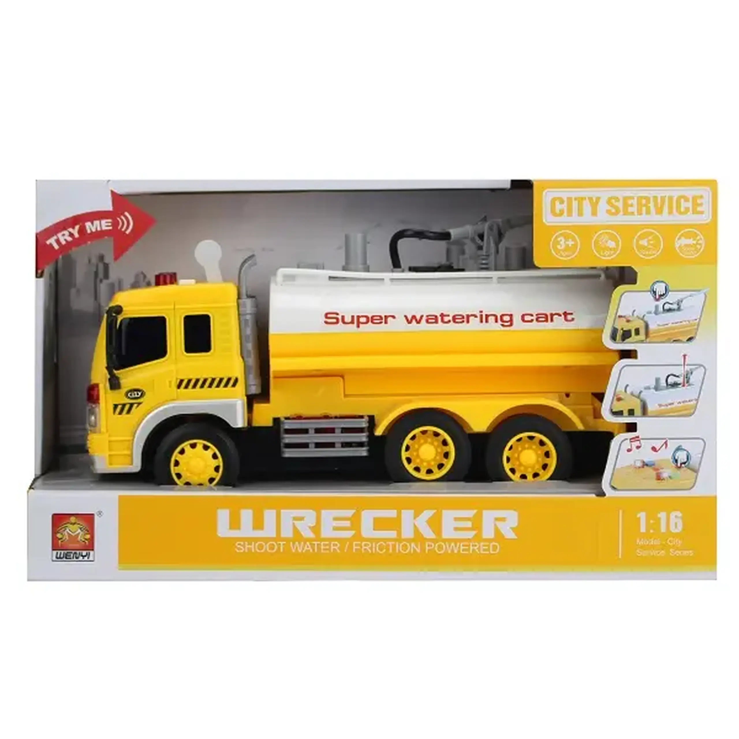 1:16 Cisternă cu furtun de apă cu fricțiune (lumini /sunete)