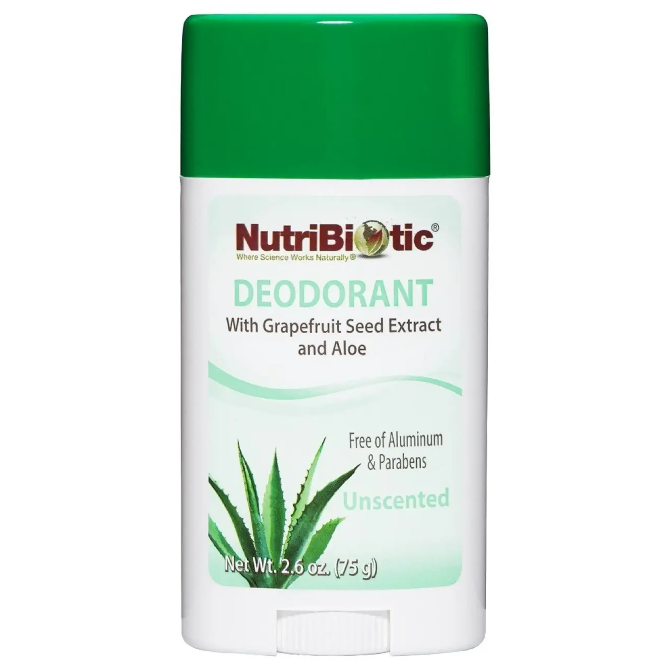 Nutribiotic, Deodorant Unscented, 75 gr.
