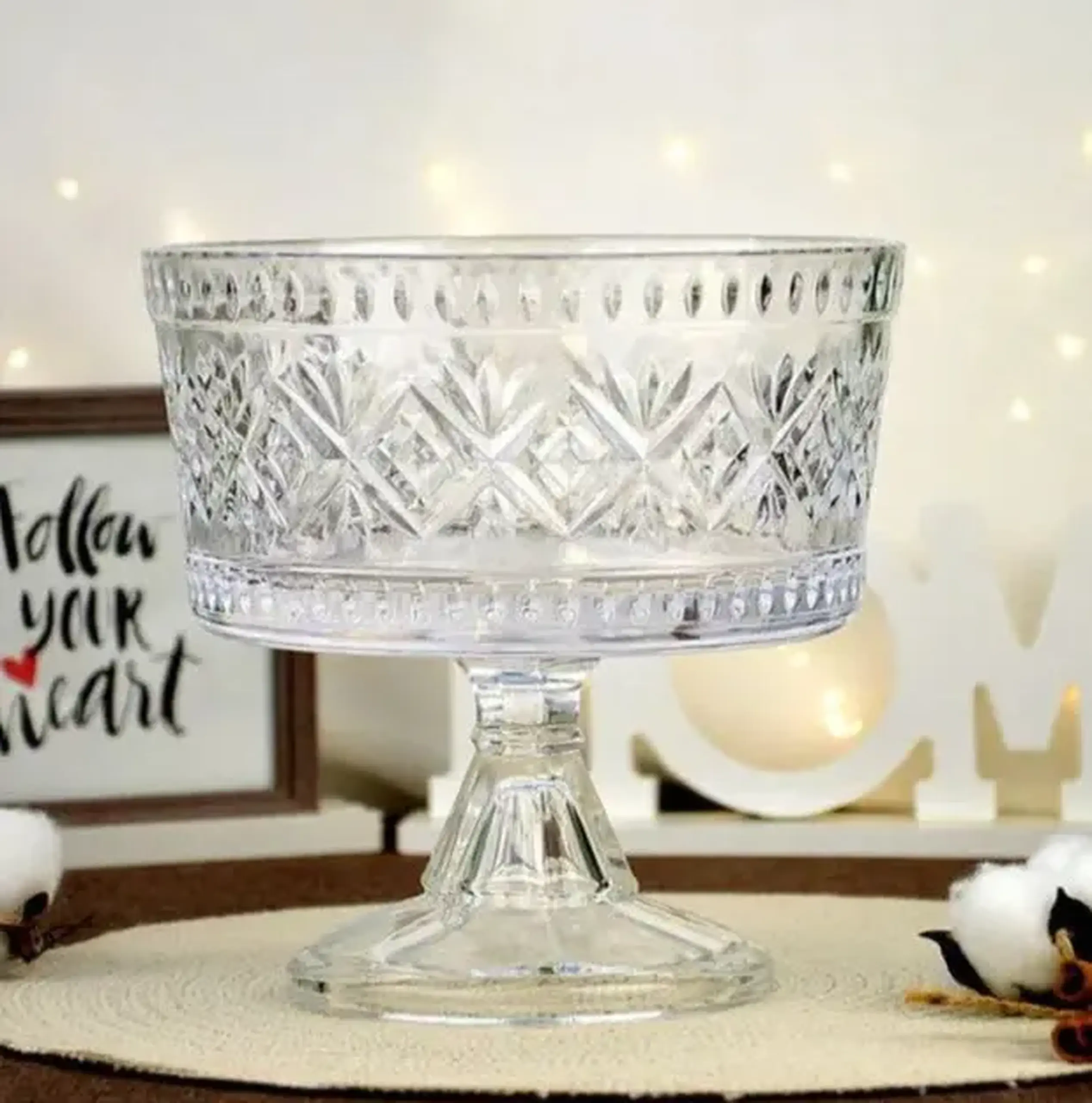 Bol Rio din sticlă cu picior, handmade – Sencam Alegre Glass