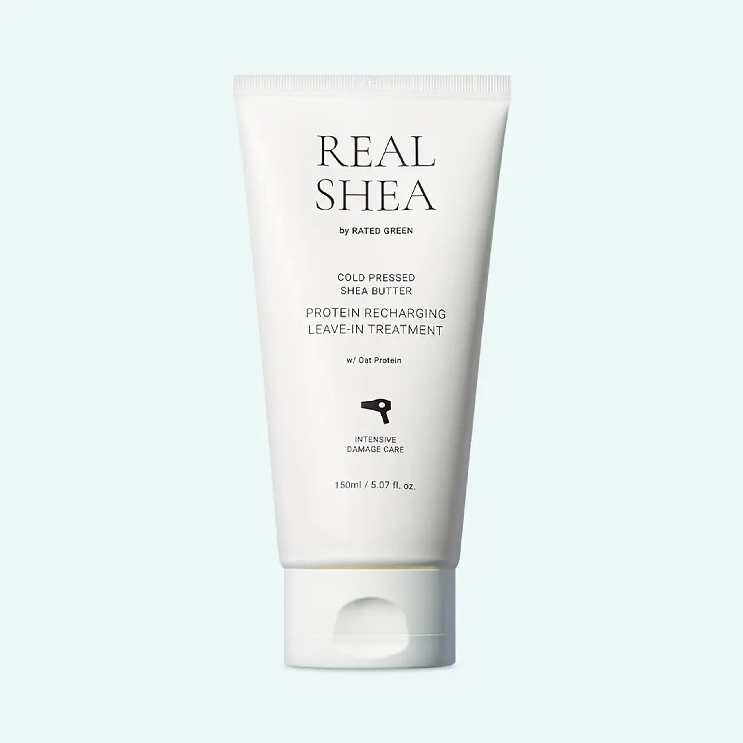 Mască hidratantă cu Unt de Shea fără spălare Rated Green Cold Pressed Shea Butter Protein Recharging Leave-in Treatment 150ml