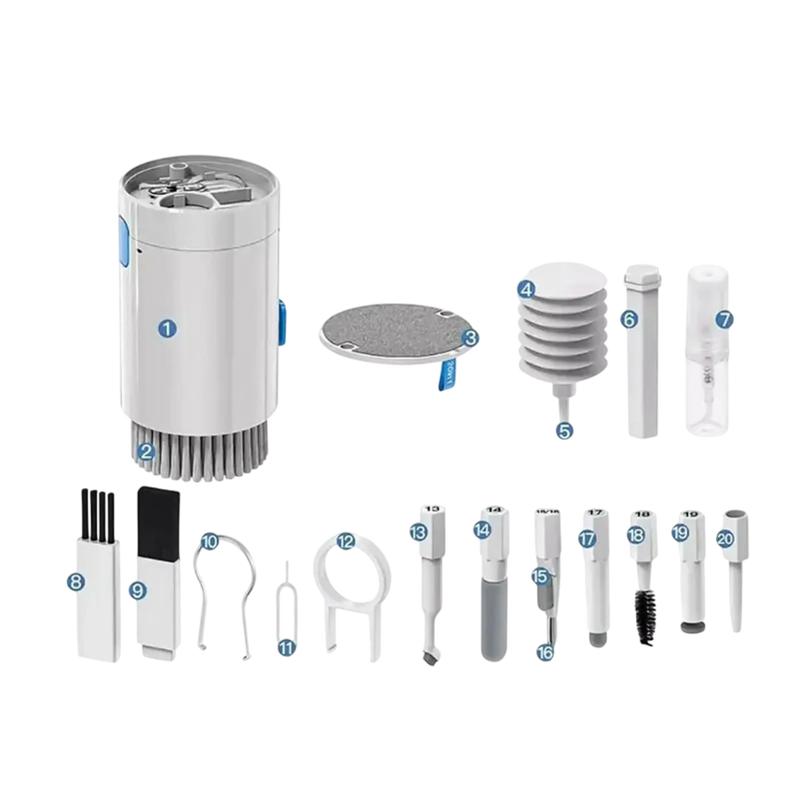 Set de curățare Proove Mr. Cleaner 20in1, Alb