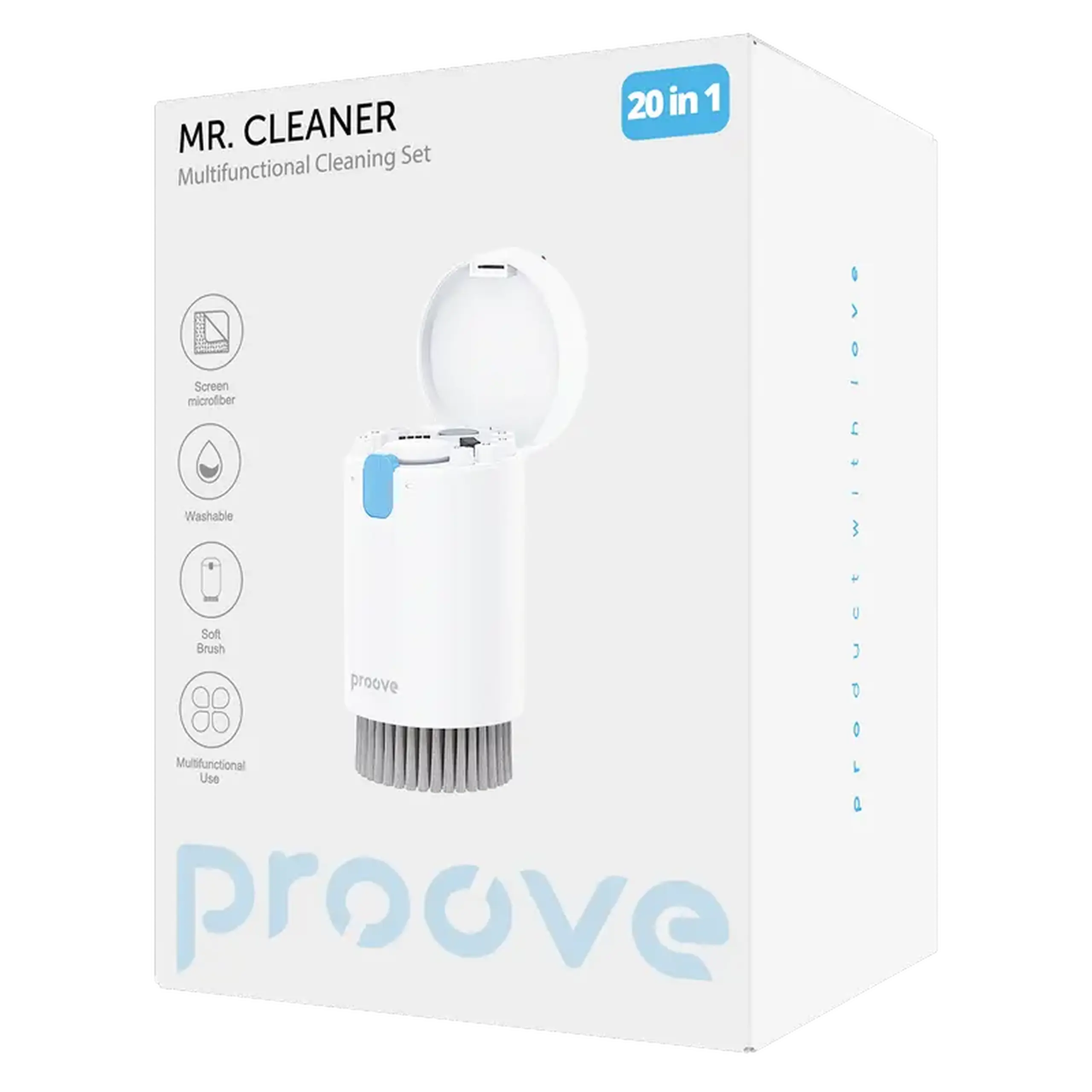 Set de curățare Proove Mr. Cleaner 20in1, Alb