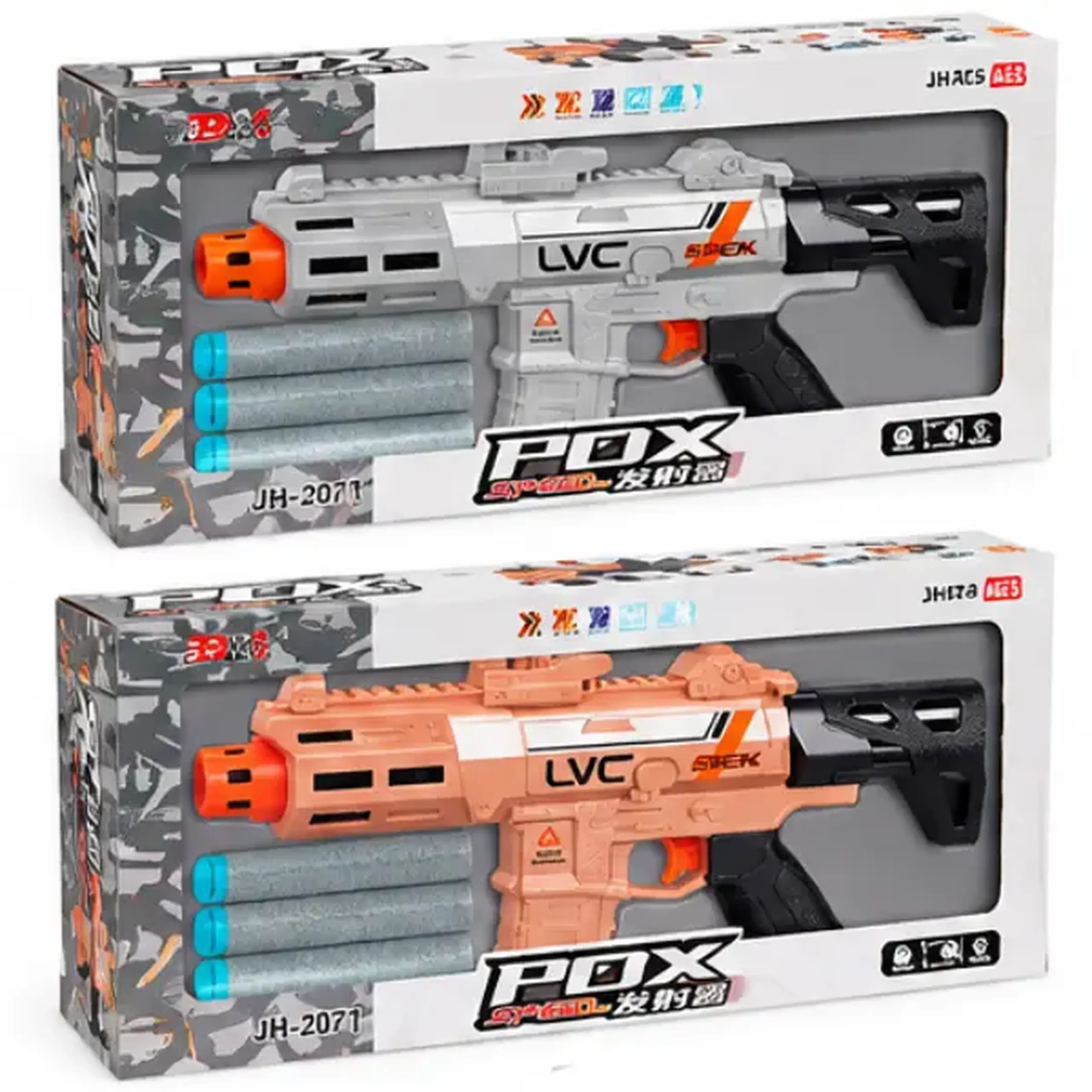 #04 Blaster de jucărie cu 3 gloanțe moi, 2 modele