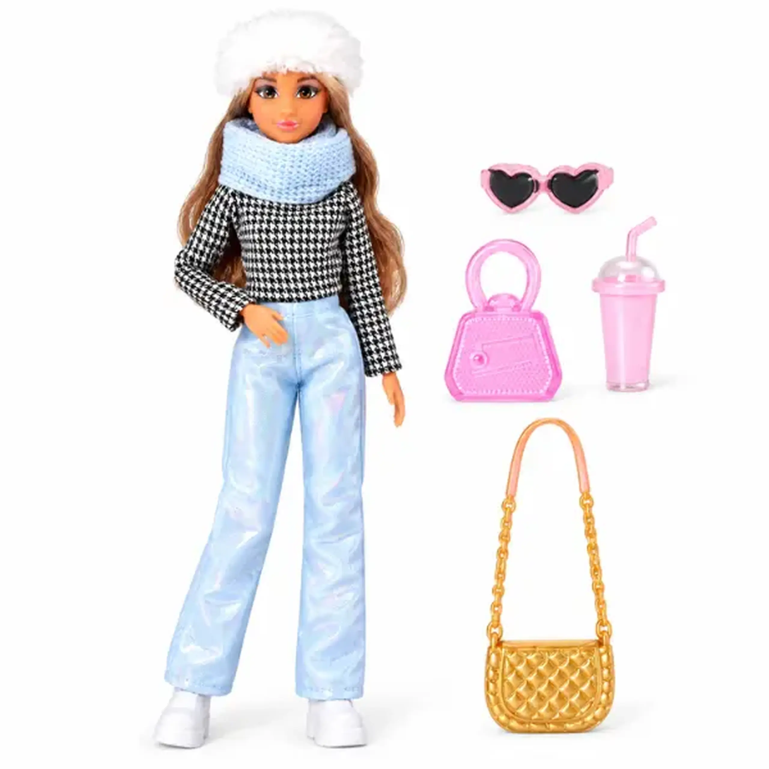 #05 Păpușă fashion „Ținută de iarnă” cu accesorii, 29 cm