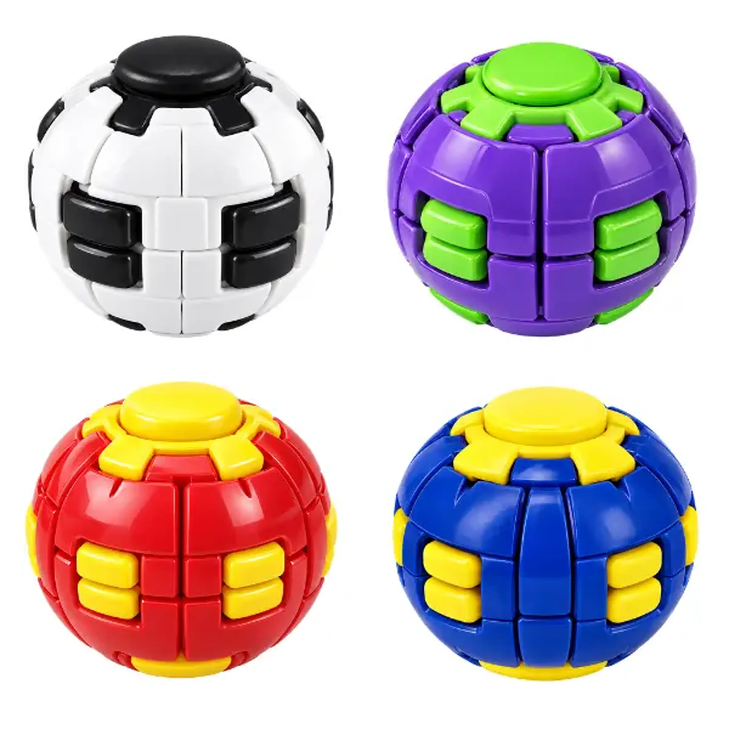 #05 Jucărie antistres „Fidget Spinner Ball”, minge 3D rotativă, 6 cm, 4 modele