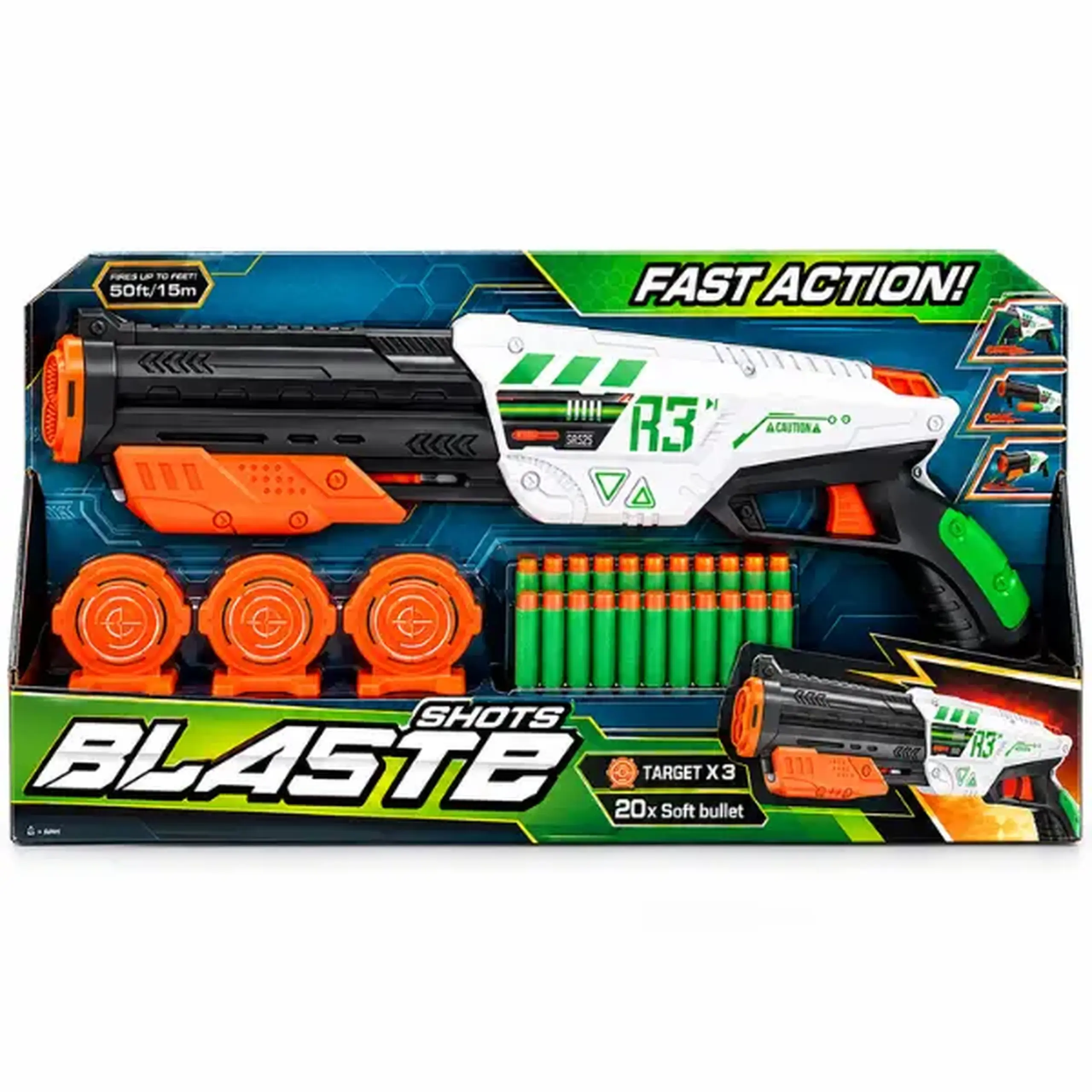 #05 Blaster de jucărie cu 20 de gloanțe moi și 3 ținte