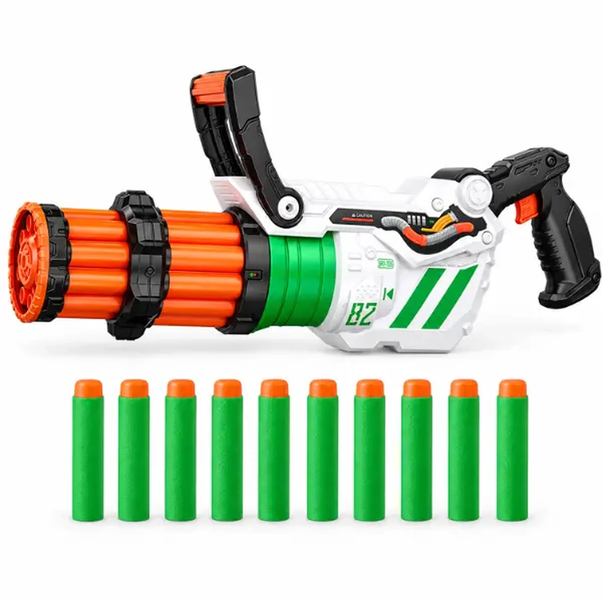#05 Blaster de jucărie cu butoiaș și 10 gloanțe moi