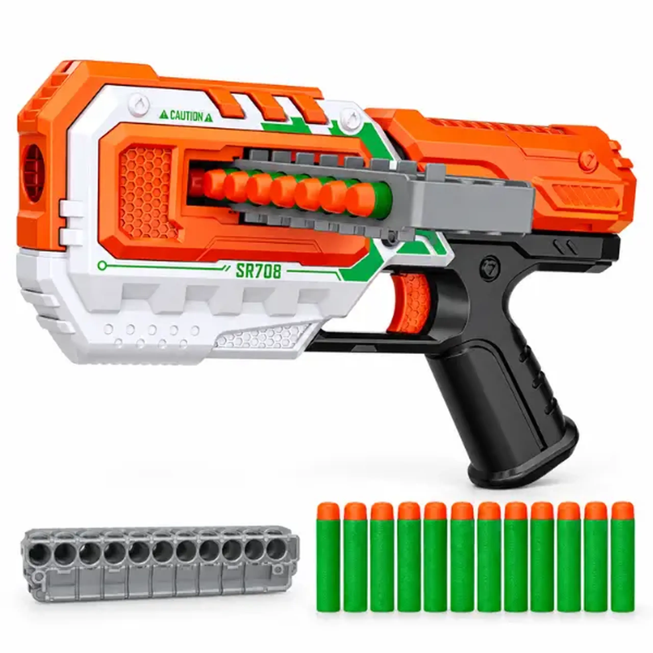 #05 Blaster de jucărie cu încărcător și 12 gloanțe moi