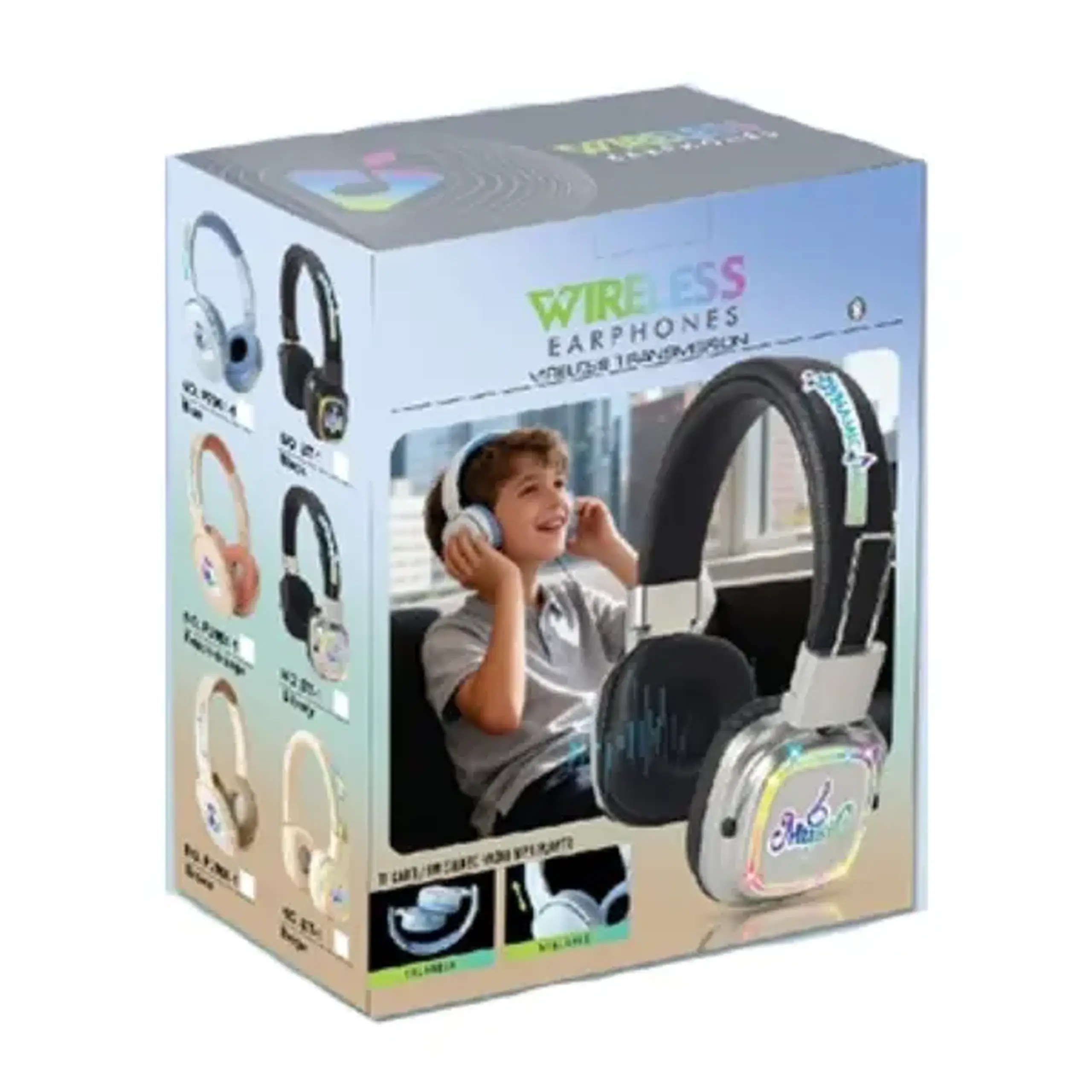 #05 Căști wireless „Music” cu iluminare, 6 culori