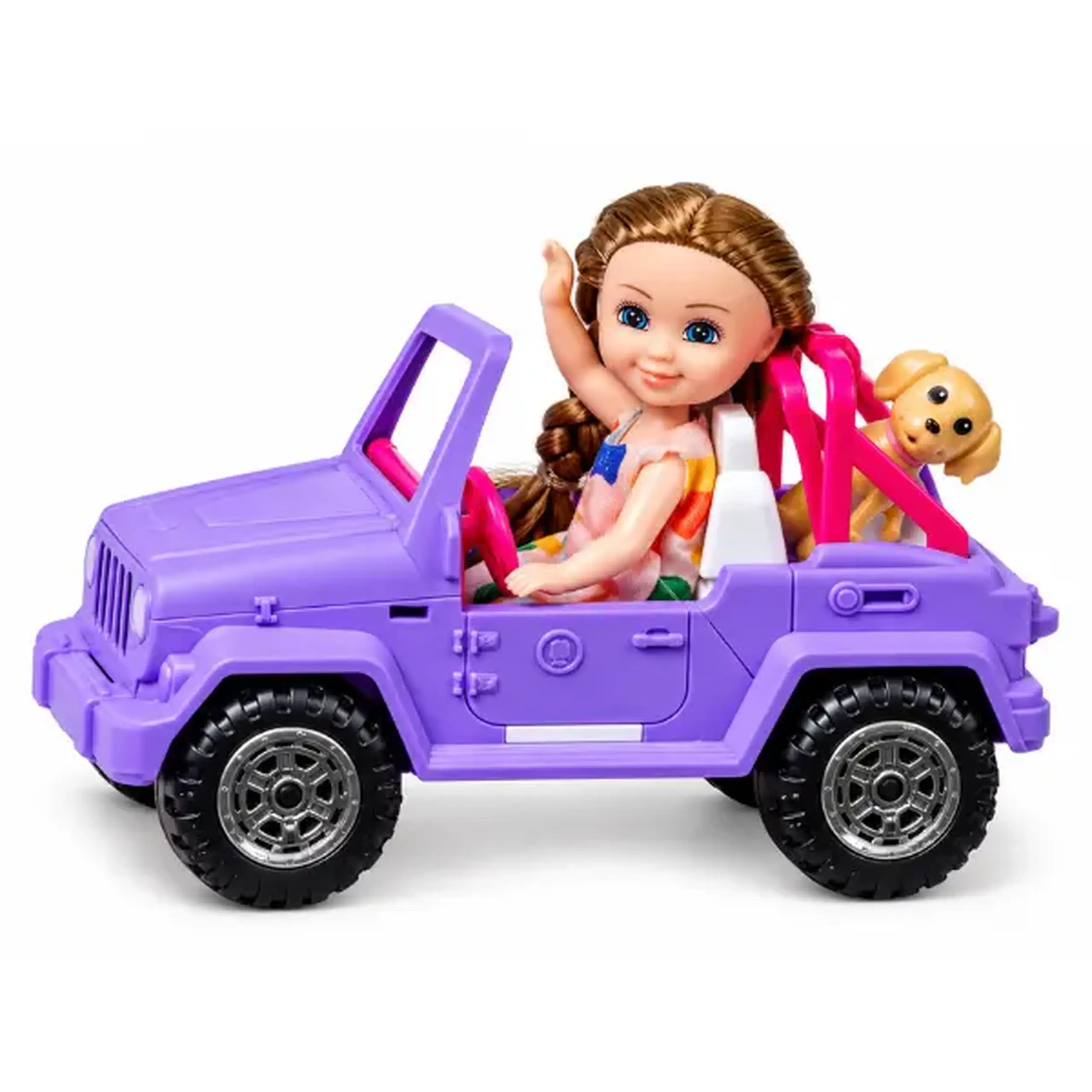 #05 Păpușă „Nini Love” cu jeep și cățeluș