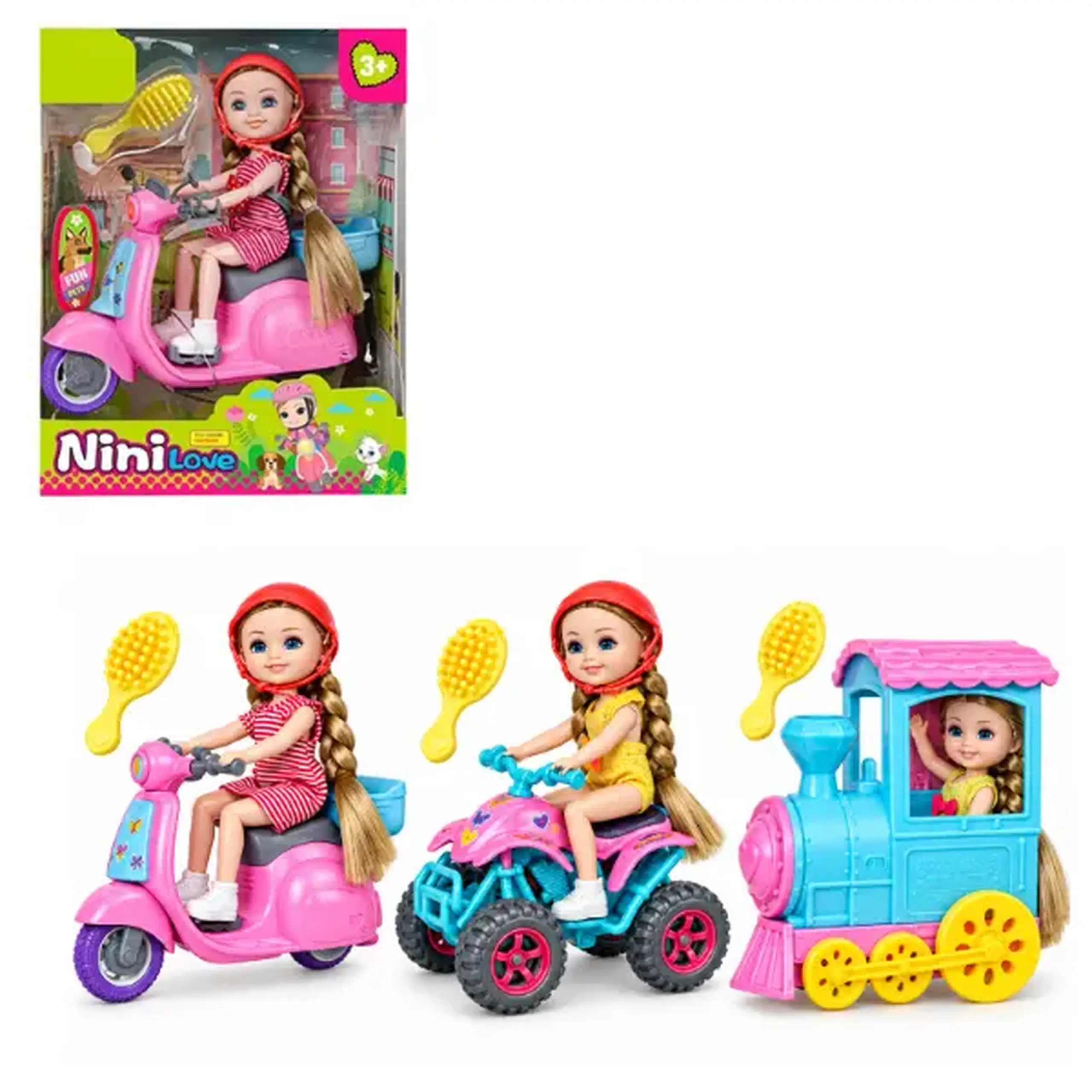 #05 Păpușă „Nini Love” cu vehicul, 3 modele