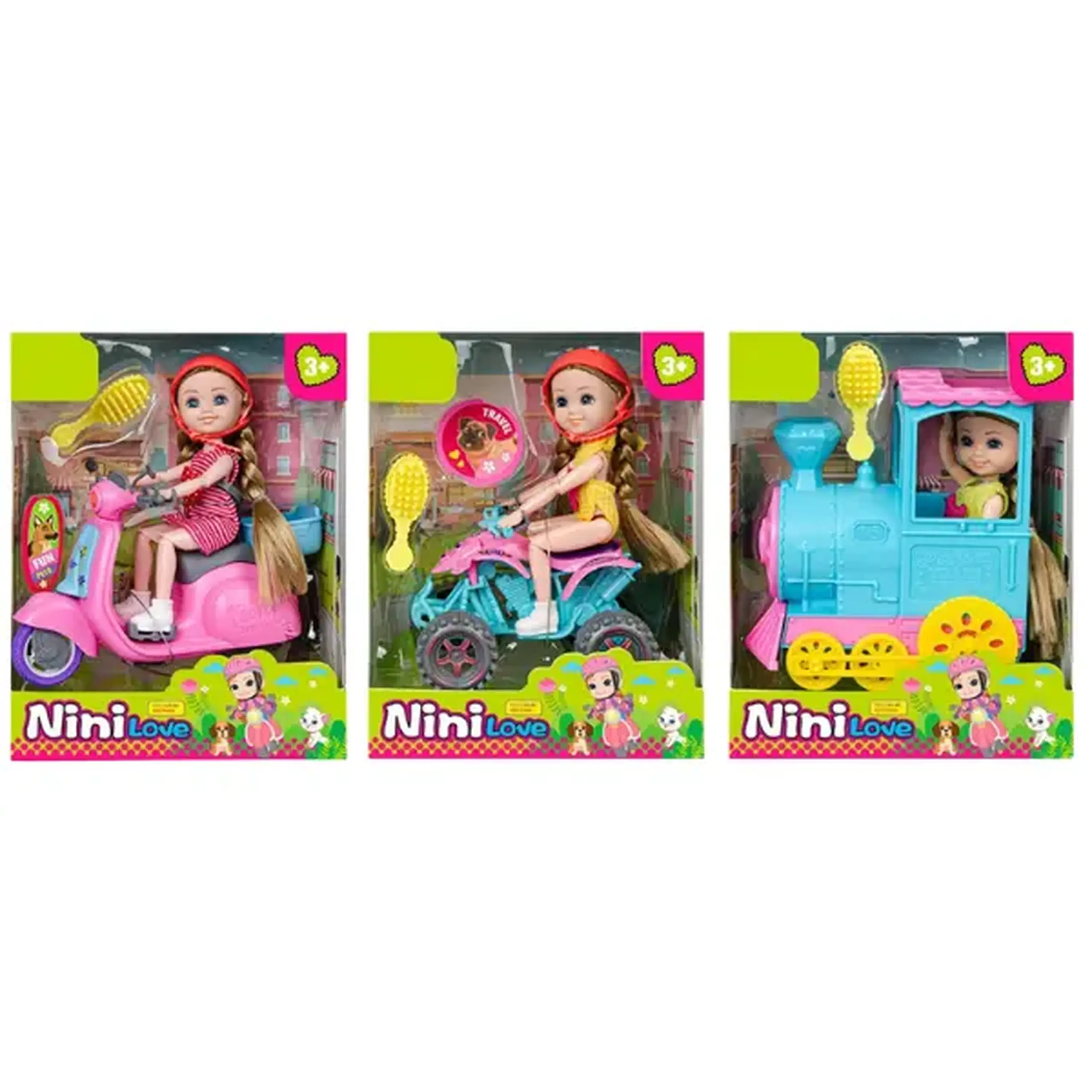 #05 Păpușă „Nini Love” cu vehicul, 3 modele