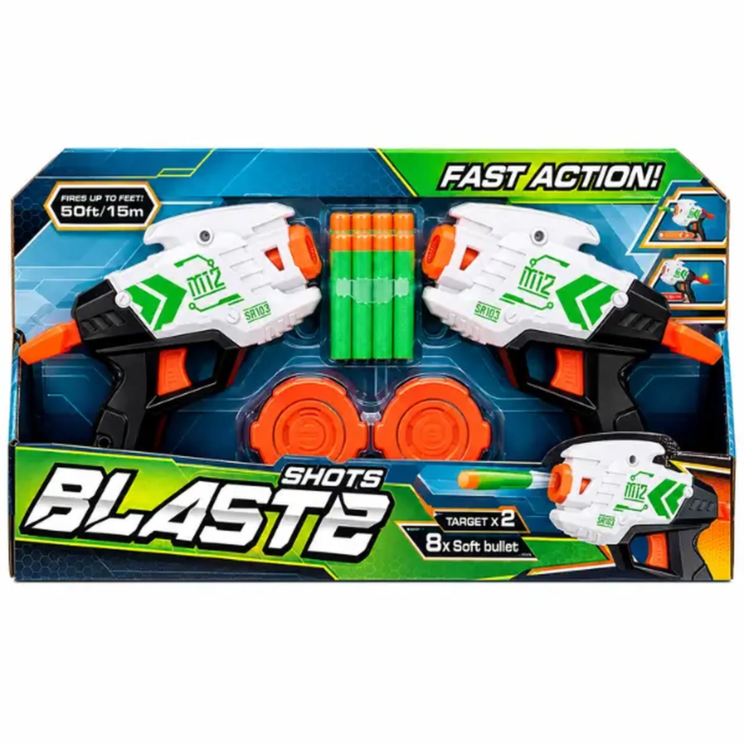 #05 Set de joacă cu 2 blastere, gloanțe moi și ținte