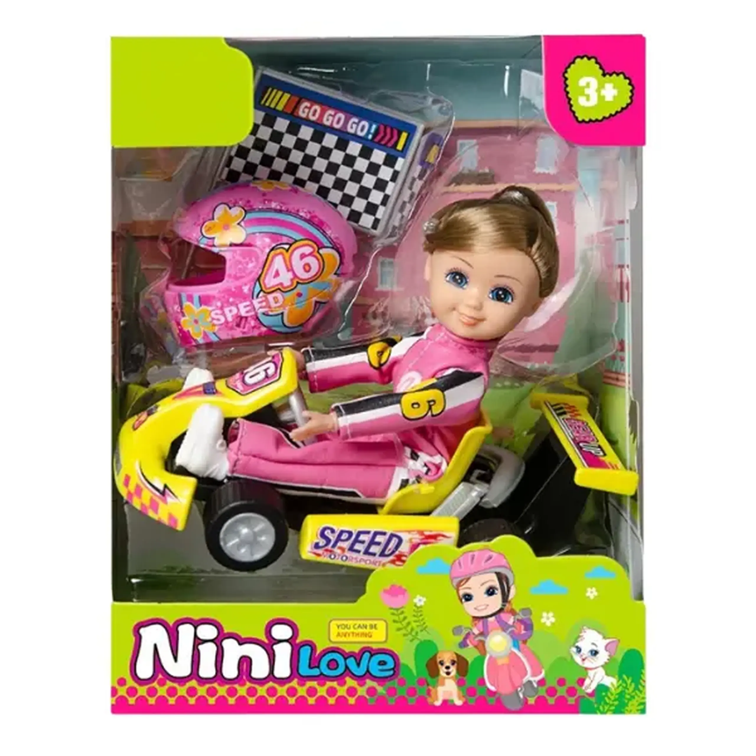 #05 Păpușă „Nini Love” cu kart, 14 cm
