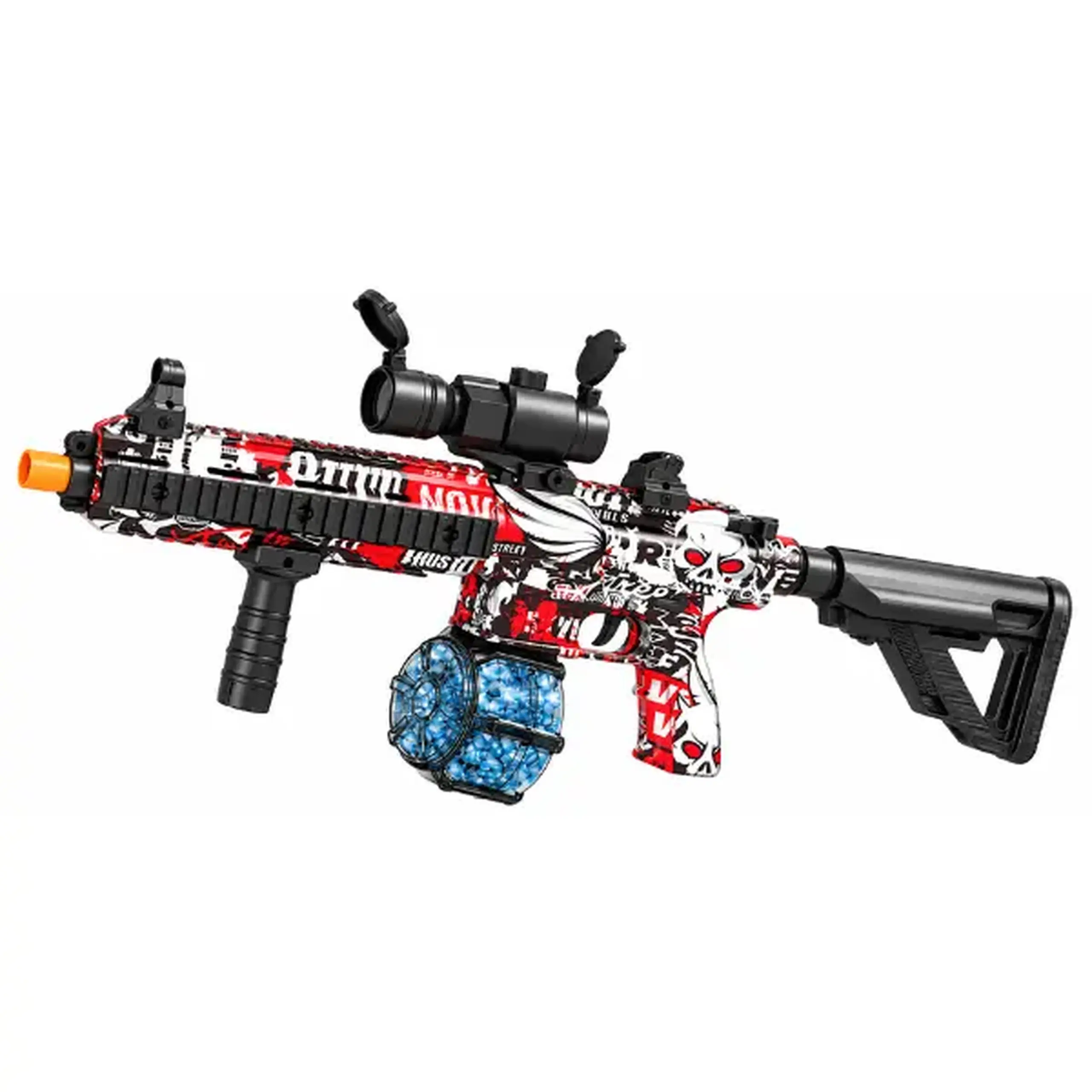 #05 Automat electric „Super Sharpshooter” cu bile de hidrogel, 61 cm, roșu