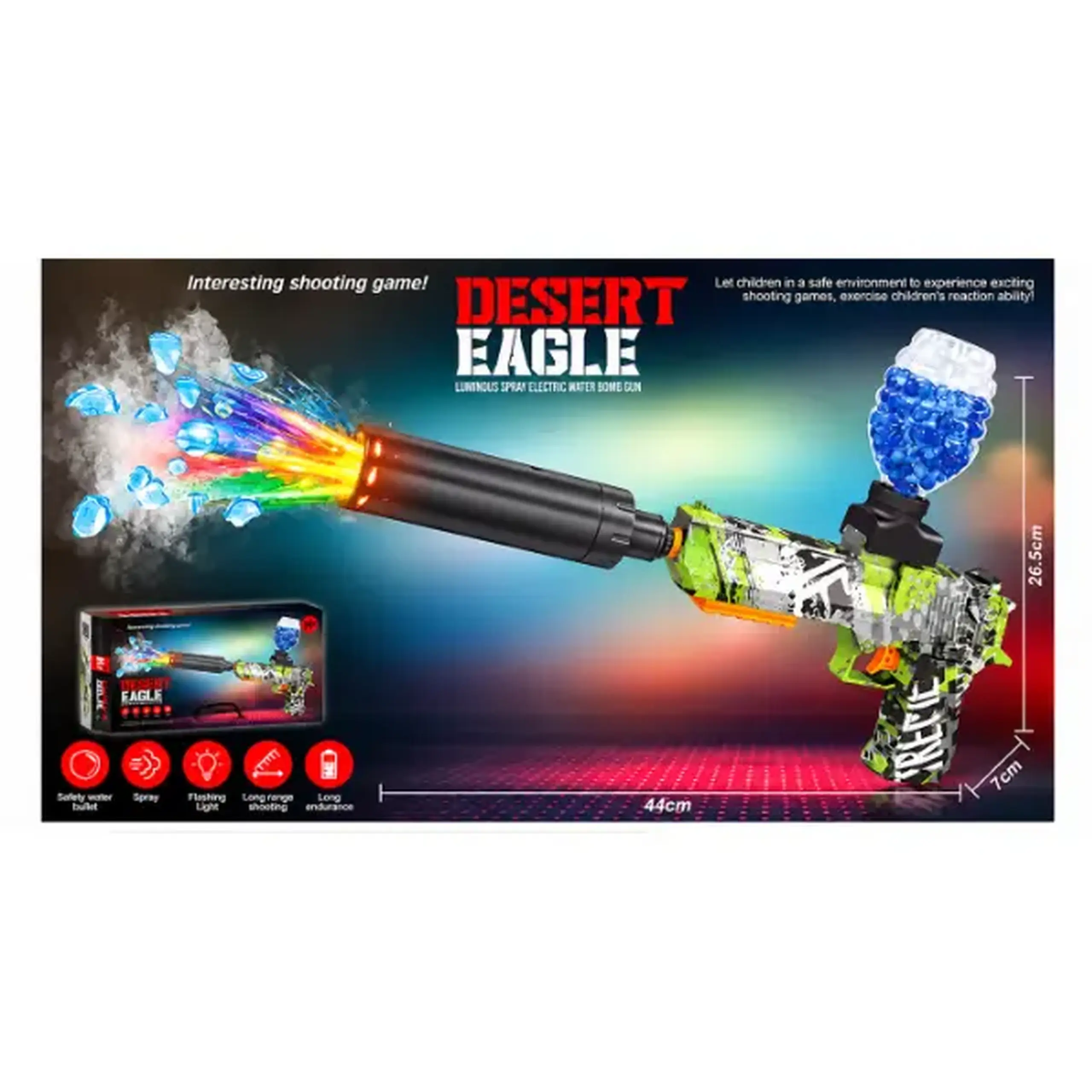 #05 Automat electric „Desert Eagle” cu bile de hidrogel, 44 cm