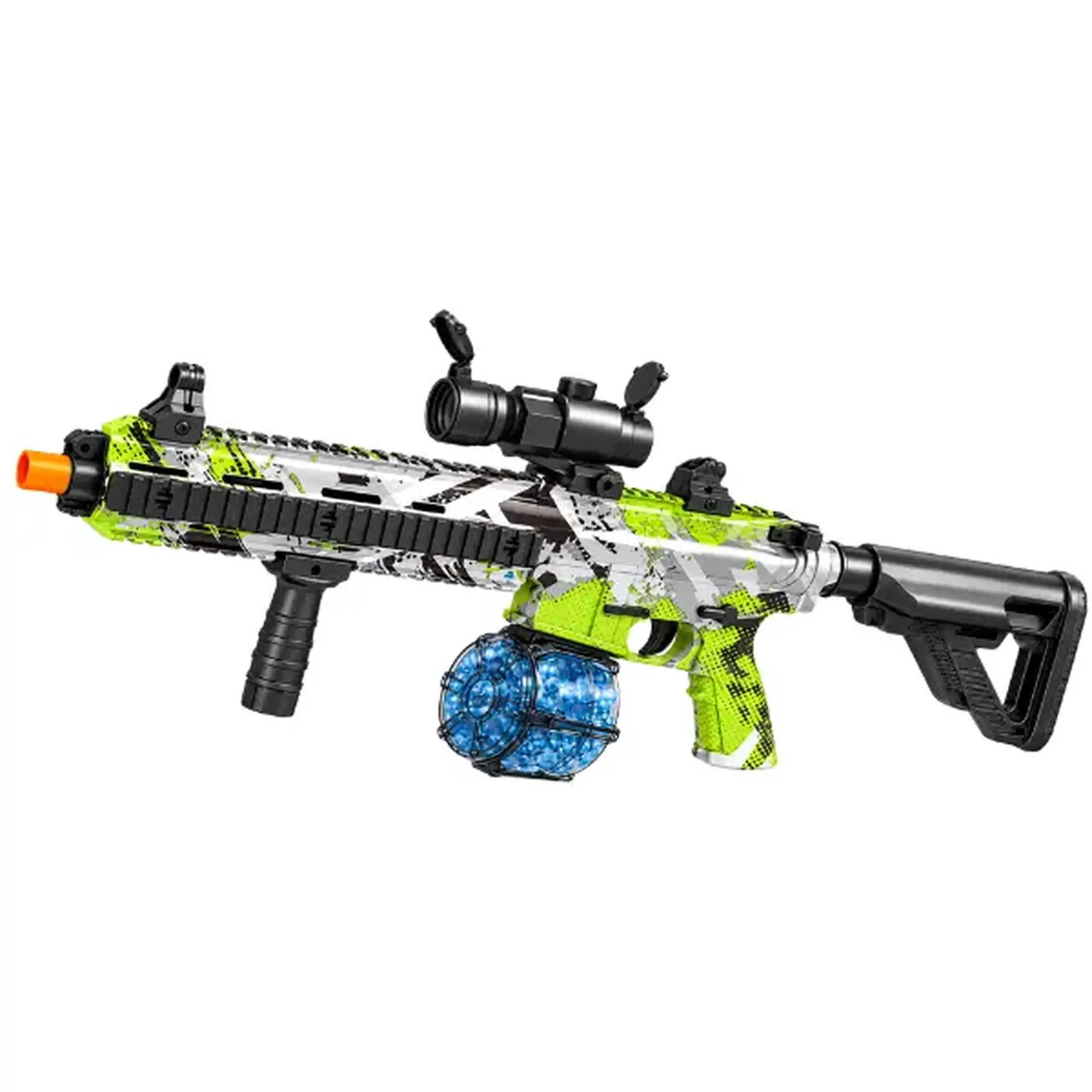 #05 Automat electric „Super Sharpshooter” cu bile de hidrogel, 61 cm, verde