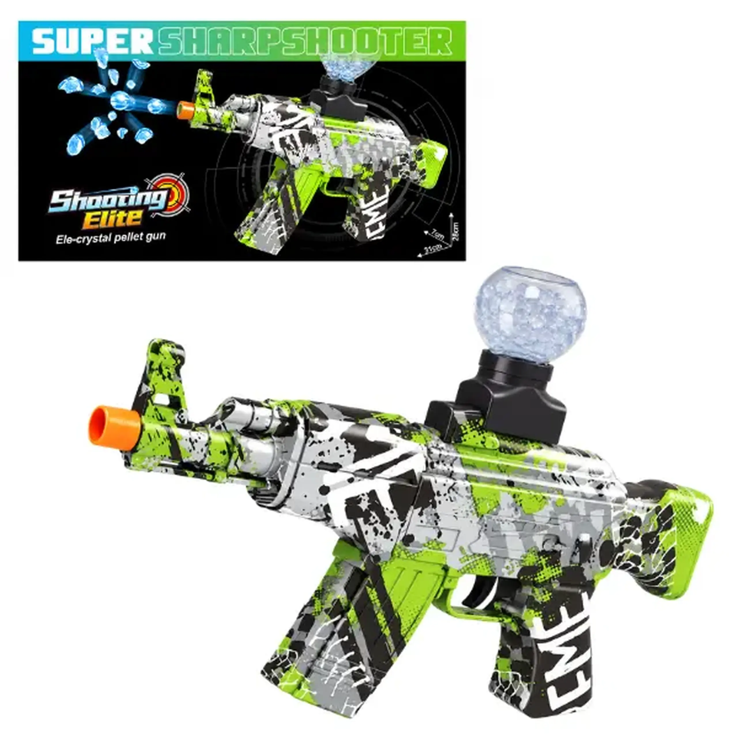 #05 Automat electric „Super Sharpshooter” cu bile de hidrogel, 31 cm