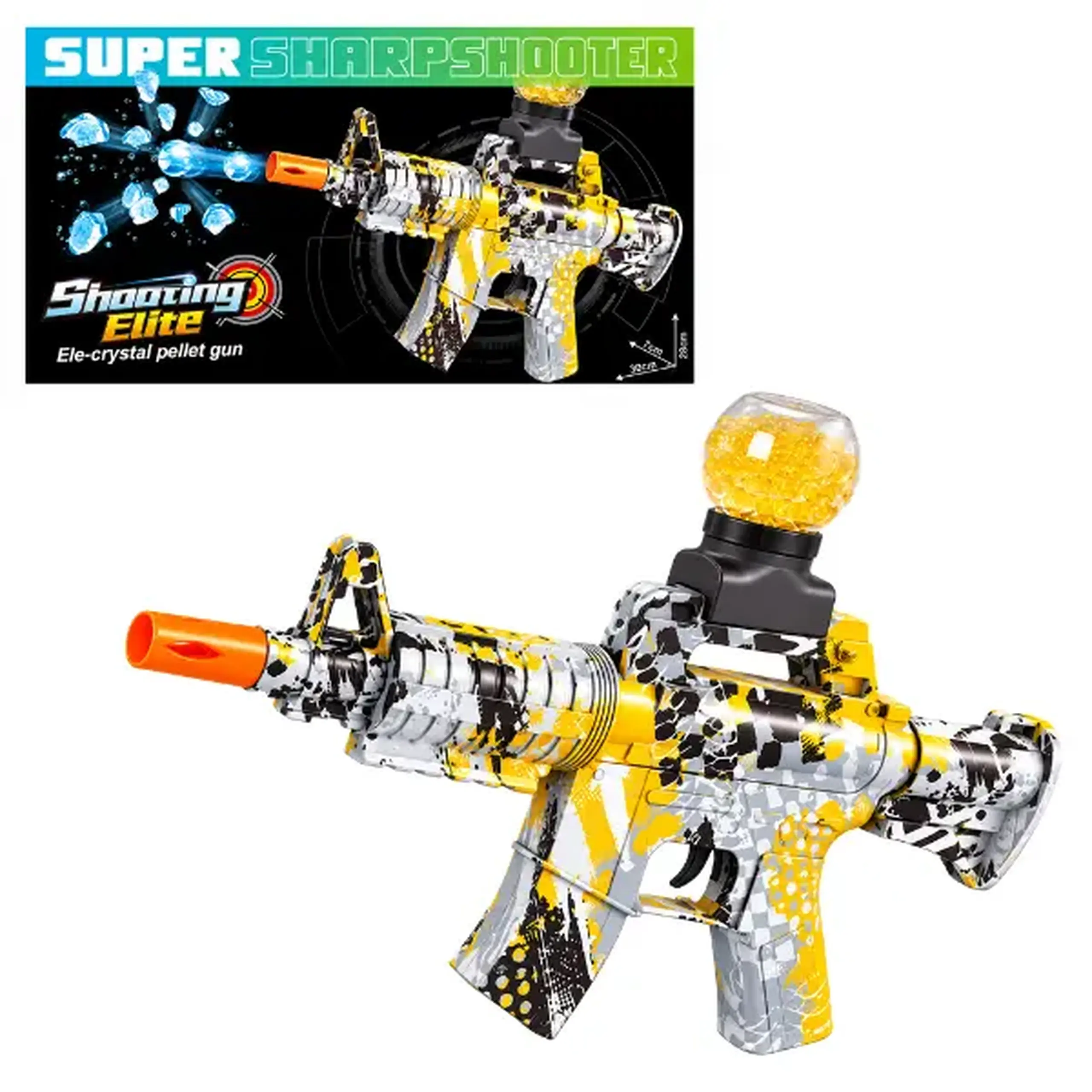 #05 Automat electric „Super Sharpshooter” cu bile de hidrogel, 30 cm